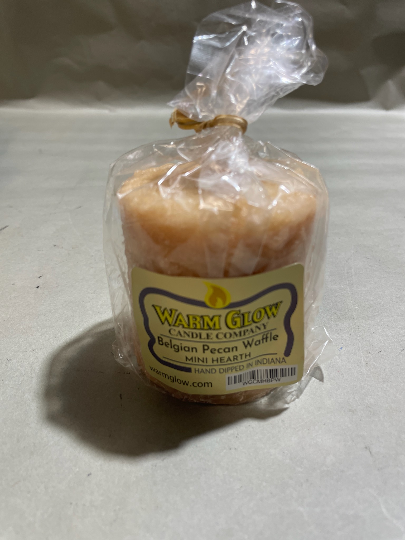 Warm Glow Candle Company Tan Hand Dipped Mini Hearth Candle