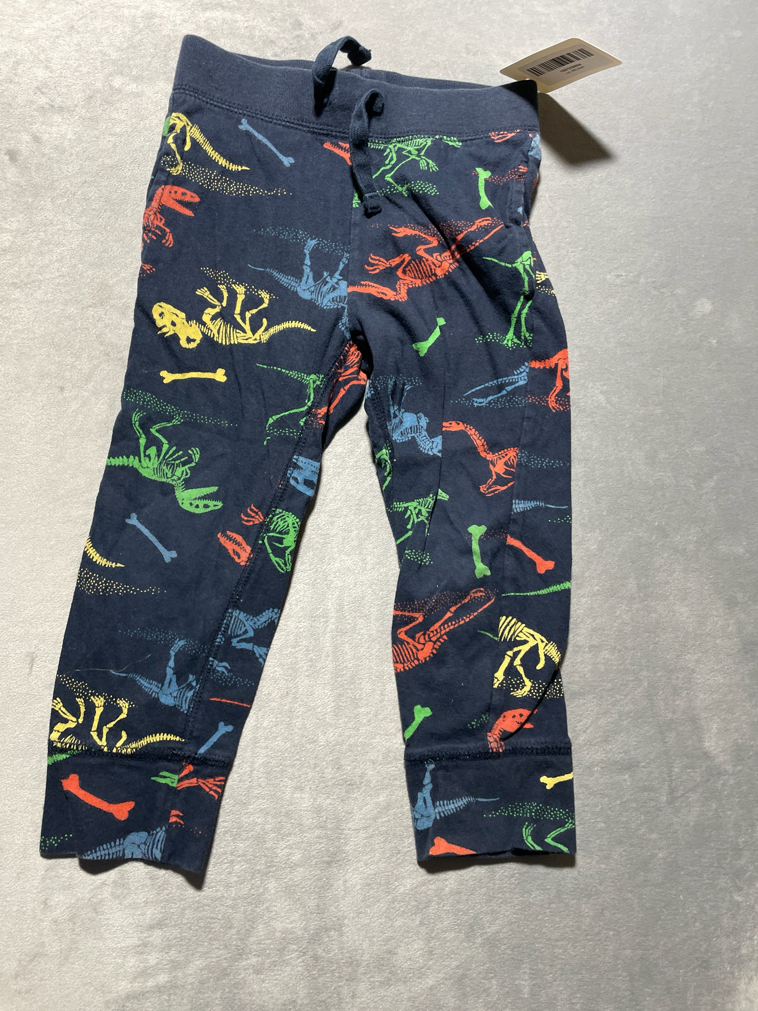baby GAP Navy Dinosaur Skeleton Print Knit Leggings Size 3T