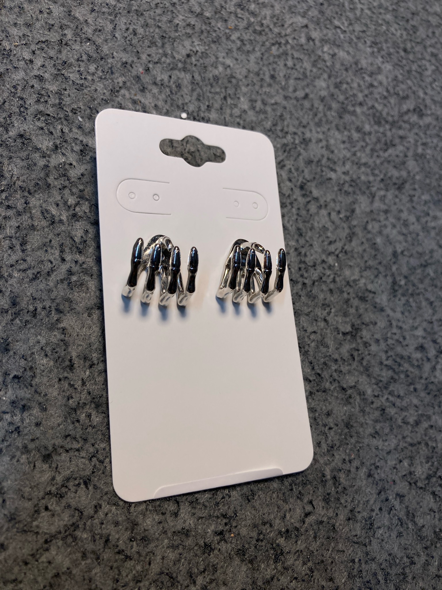 Silver Tone Cluster Earrings