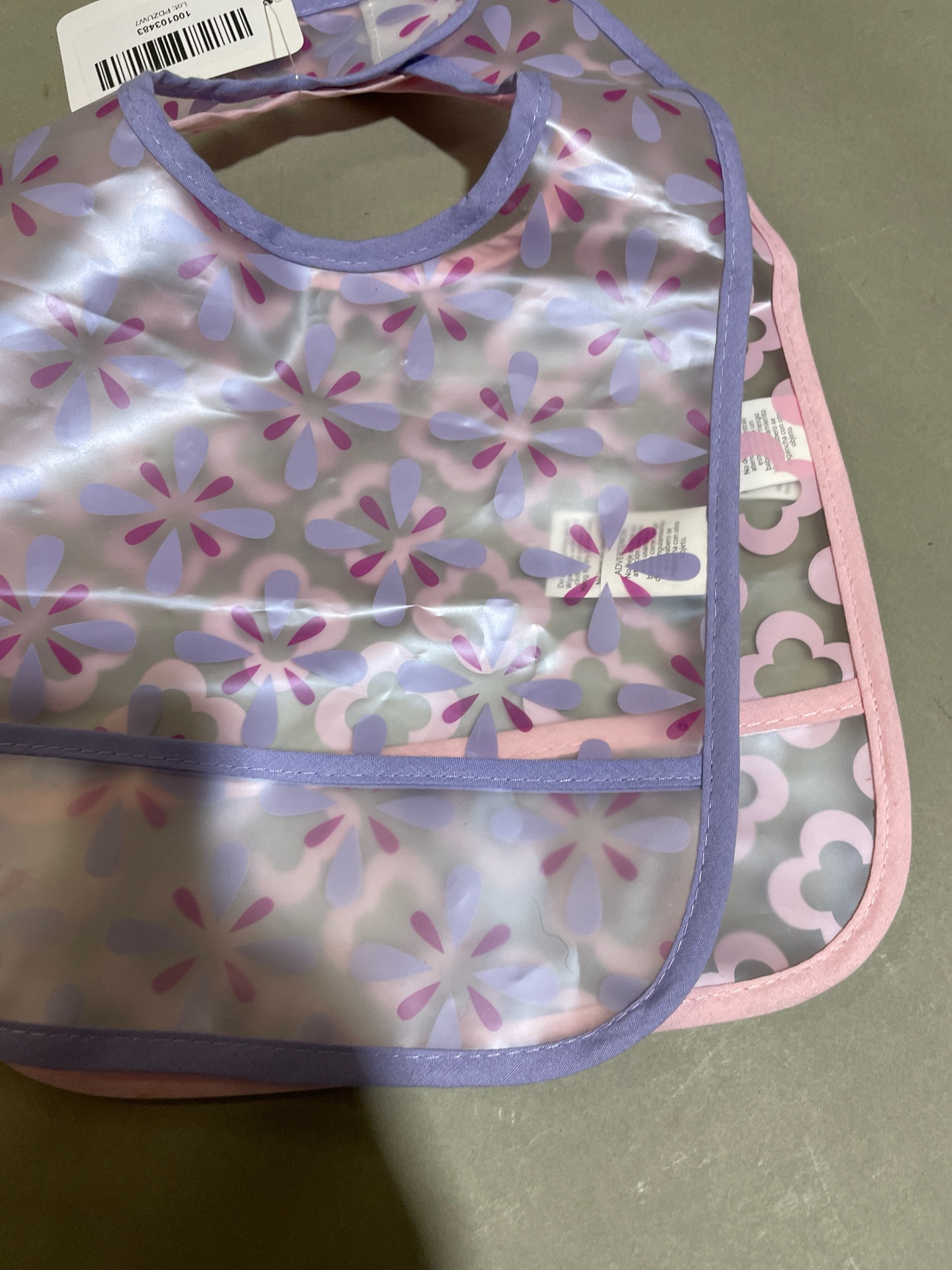 Lavender Floral Waterproof Bib