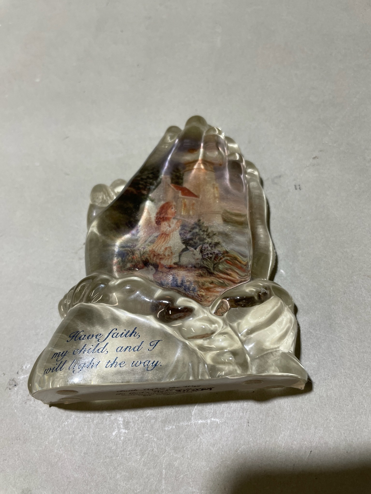 Translucent Inspirational Praying Hands Figurine