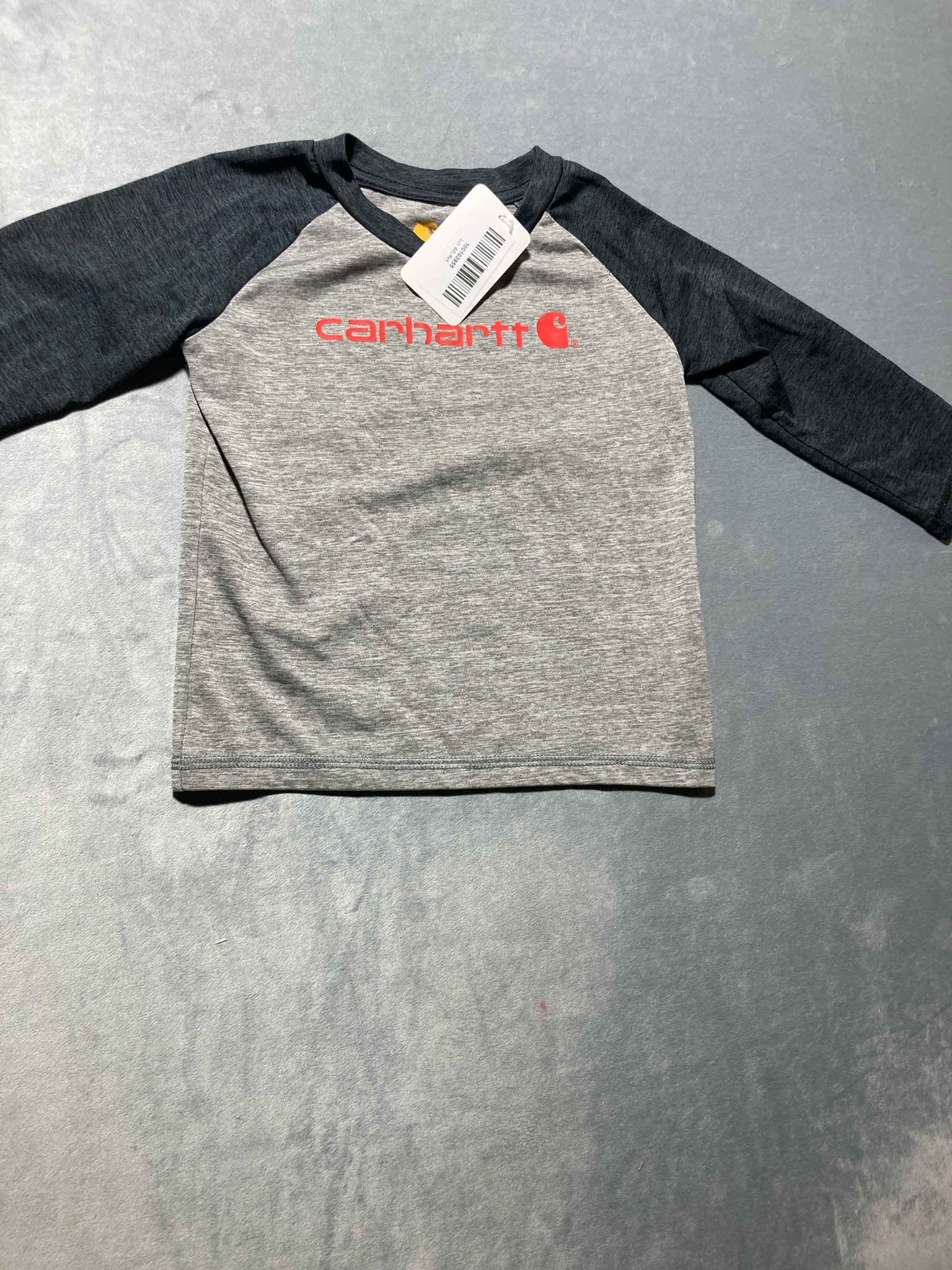 Carhartt Gray Two Tone Long Sleeve Raglan Shirt Size 18M