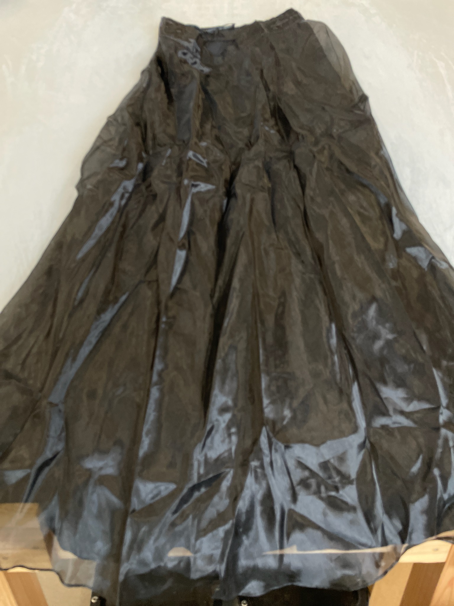 Collections Black Taffeta-Like Skirt Size US 12