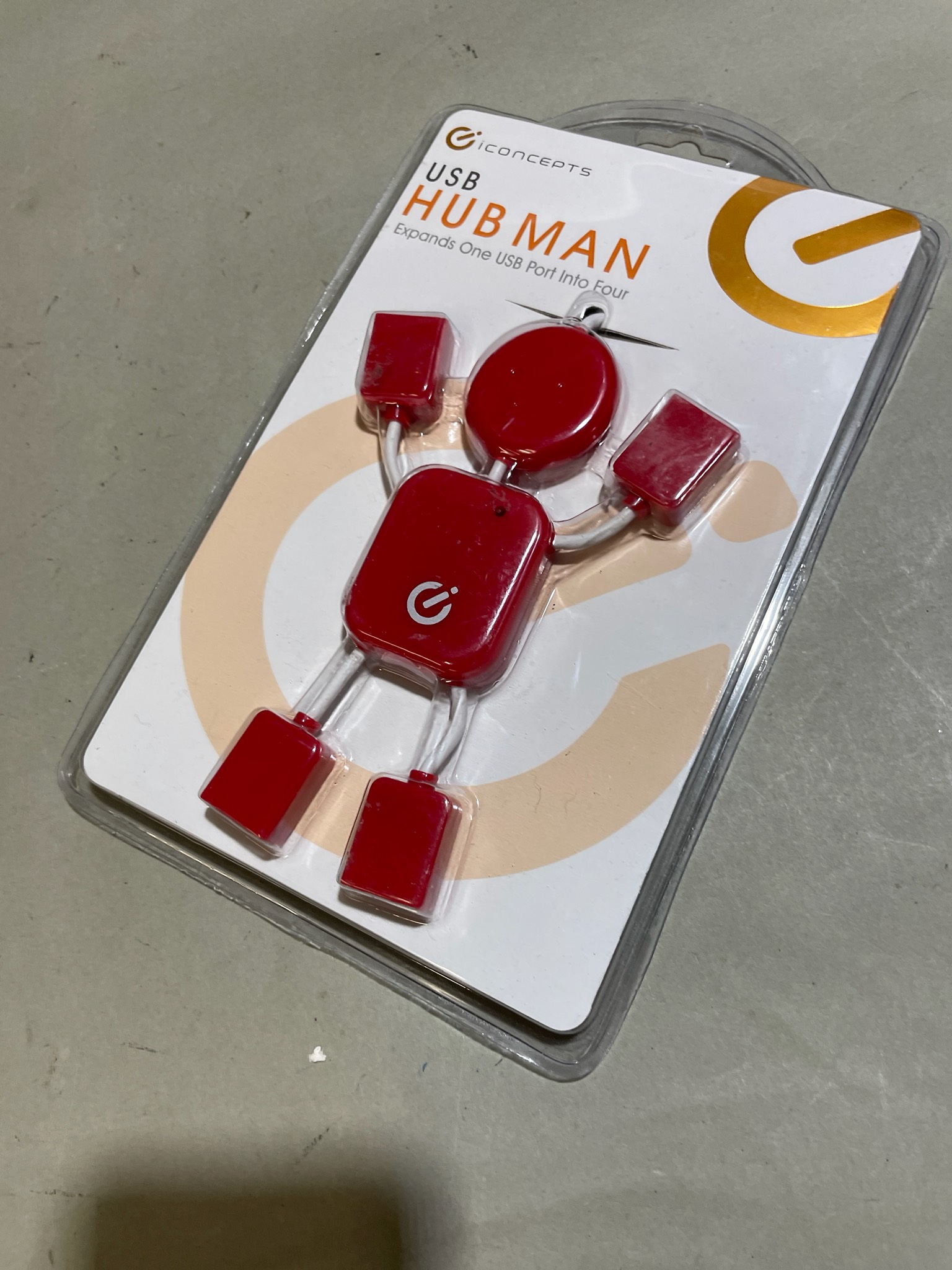 connectland Red Figure Shaped USB Hub