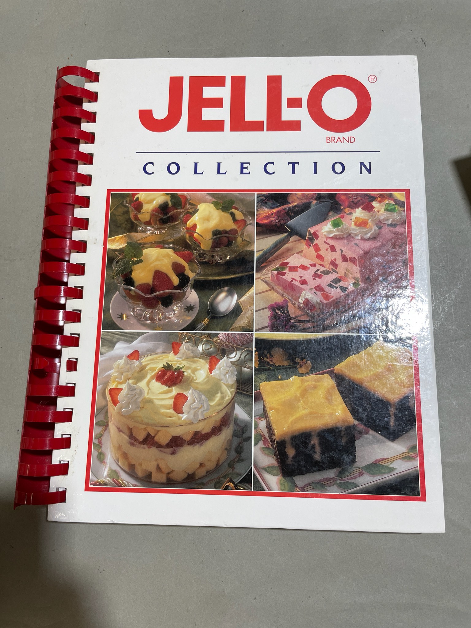 JELL-O White Spiral Bound Dessert Cookbook
