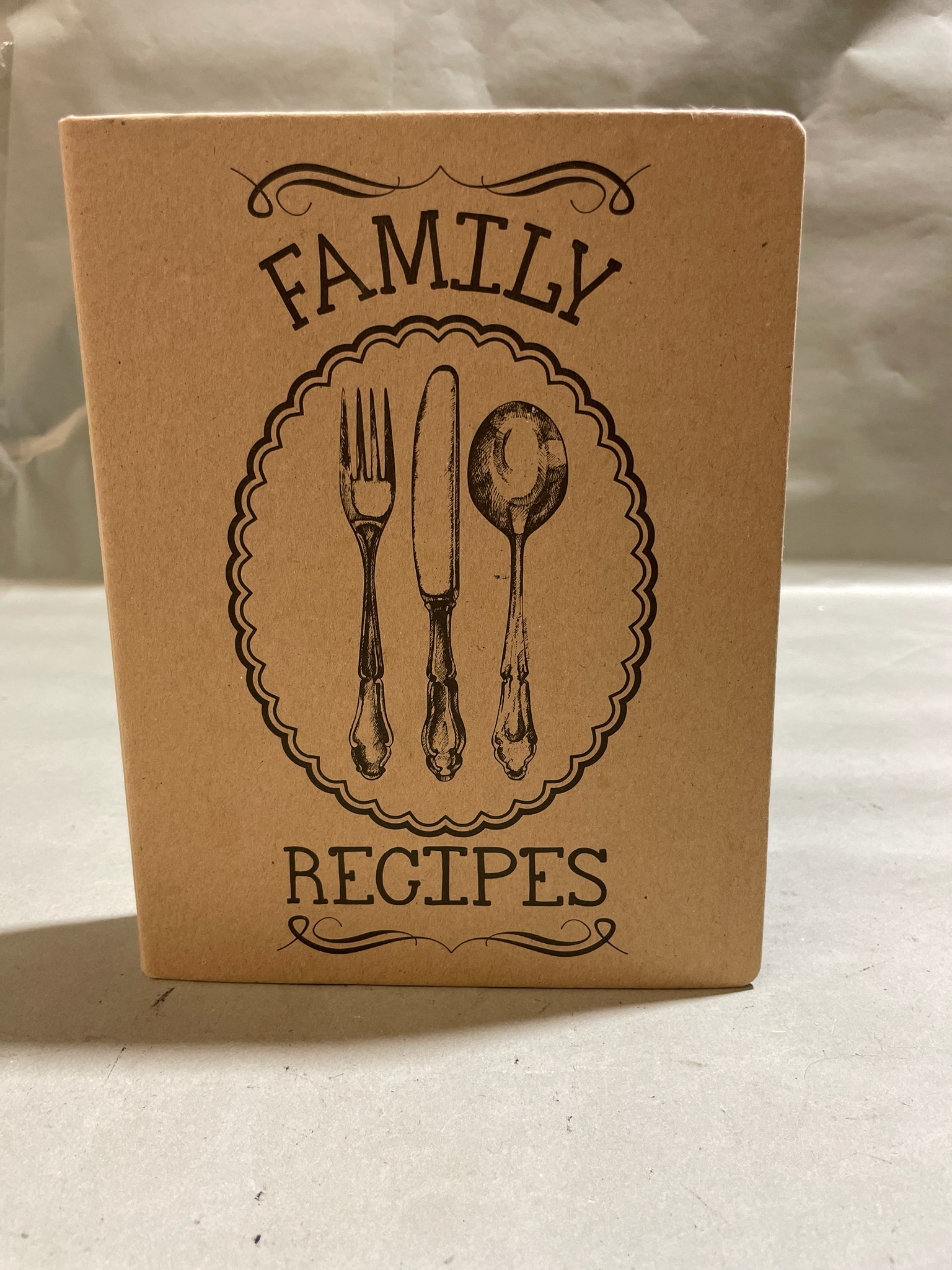 Kraft Brown Three Ring Recipe Binder