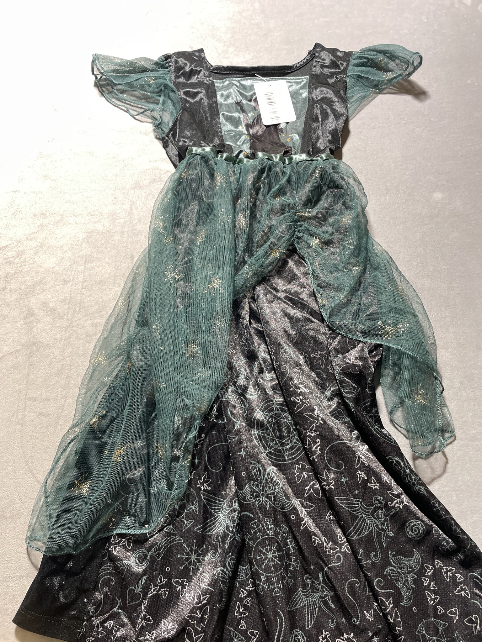 Wicked Black and Teal Polyester Costume Dress Size S (6/6X)