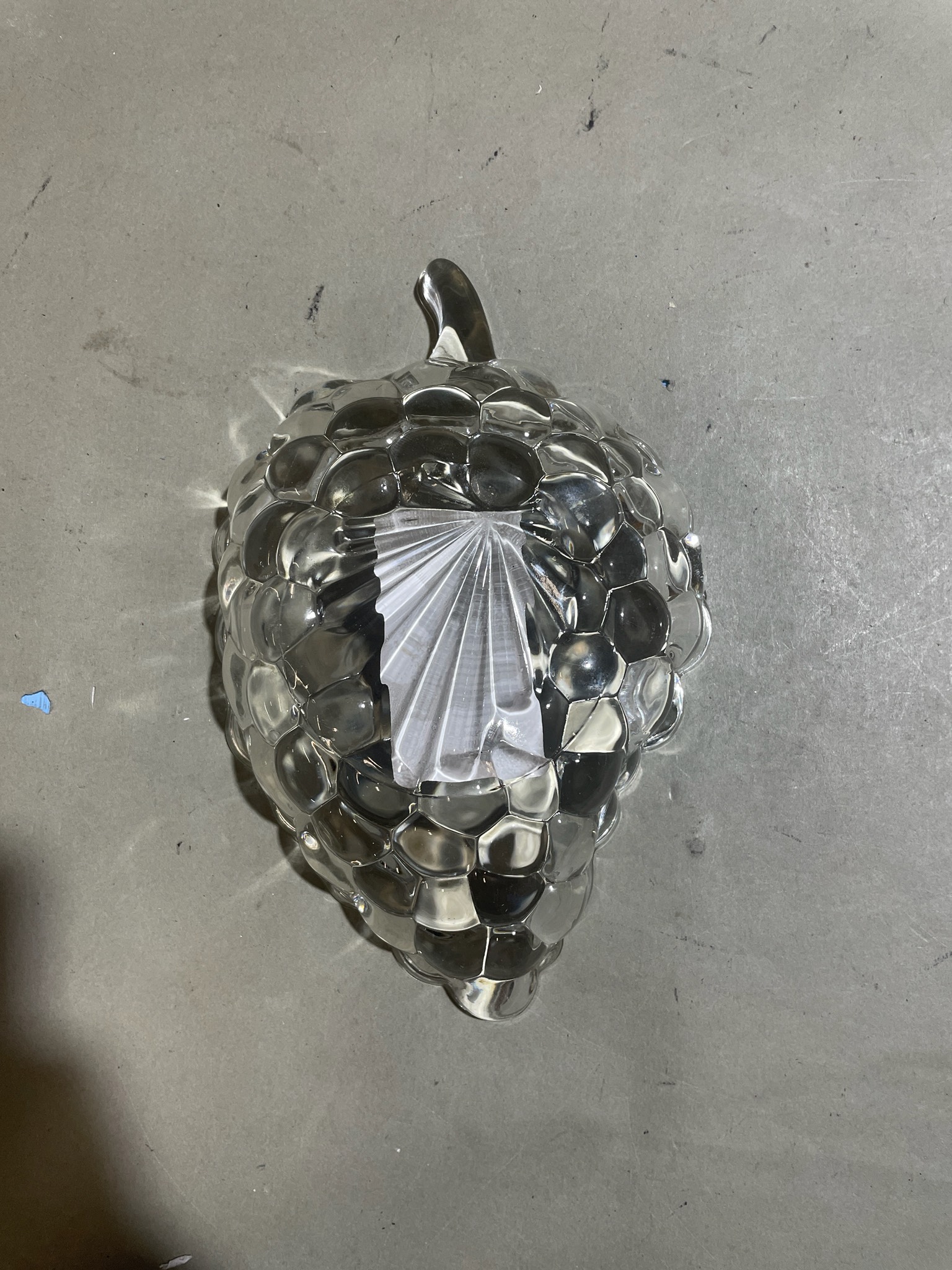 Clear Grape Cluster Glass Dish