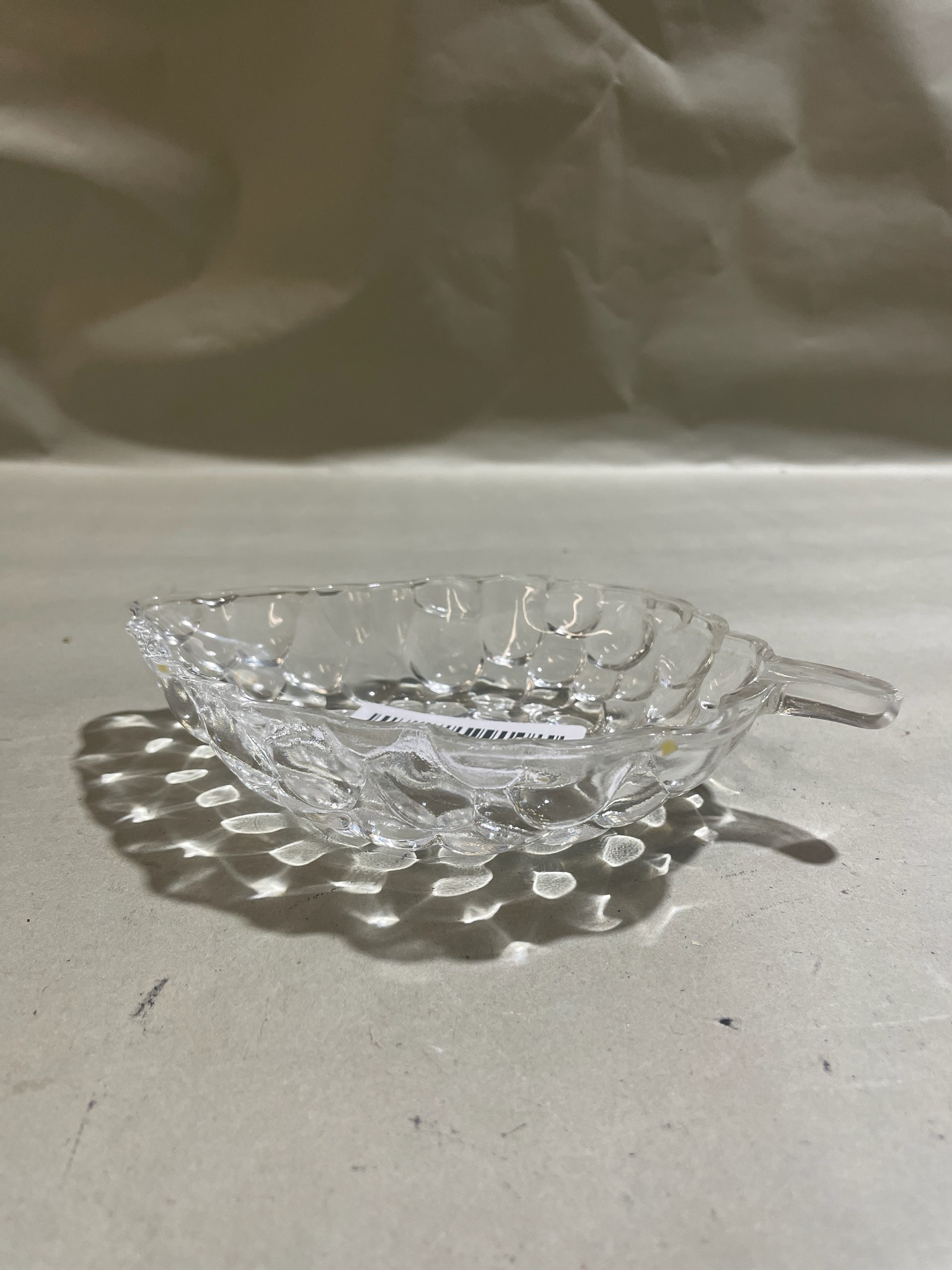 Clear Glass Grape Shaped Serving Dish