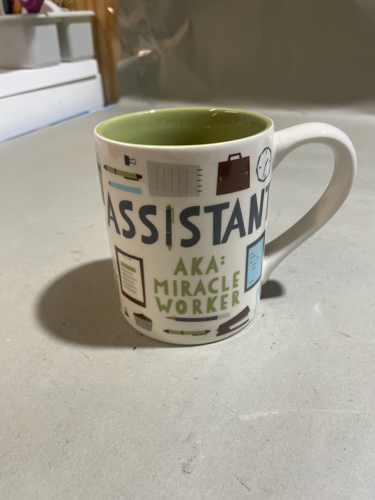 White Office-Themed Ceramic Mug
