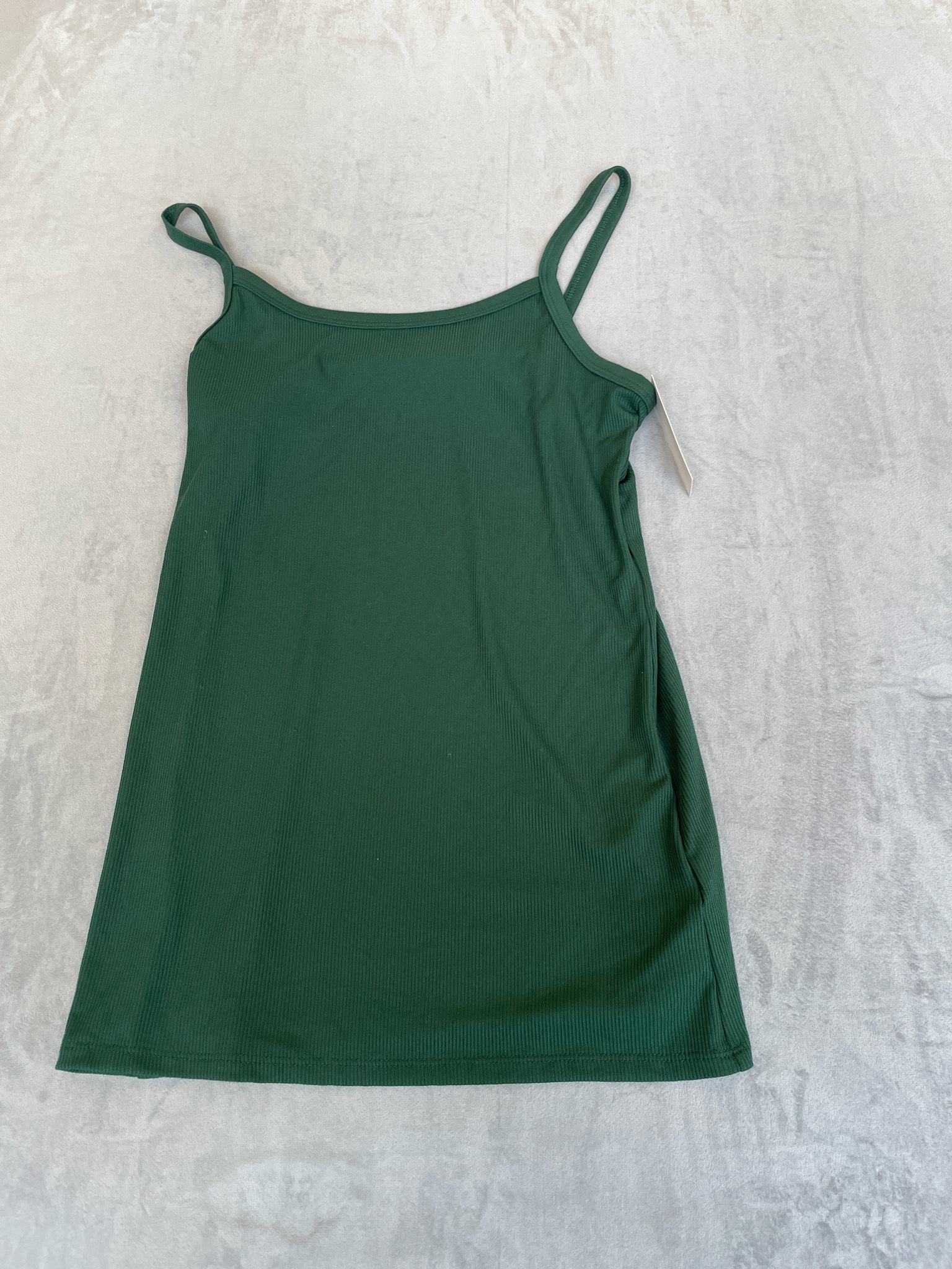 Forest Green Ribbed Knit Cami Size L/G (11-13)
