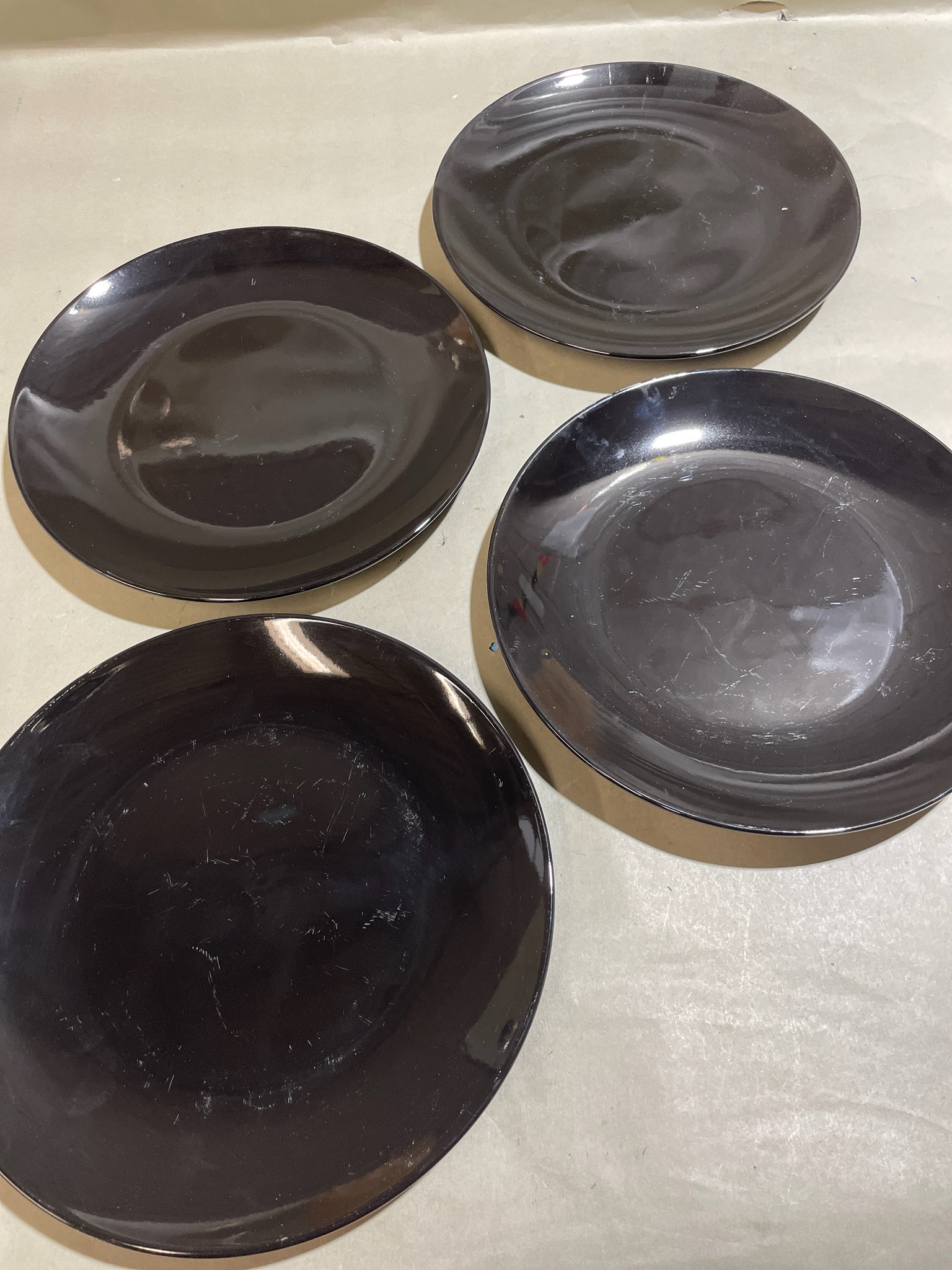 Royal Norfolk Black Glossy Plates