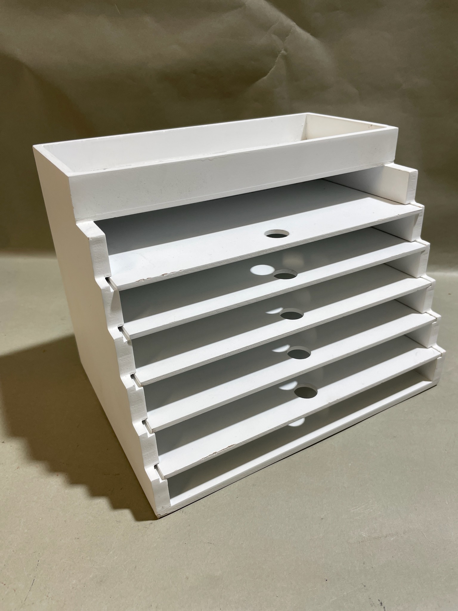 Totally-Tiffany White Multi-Tier Desk Organizer
