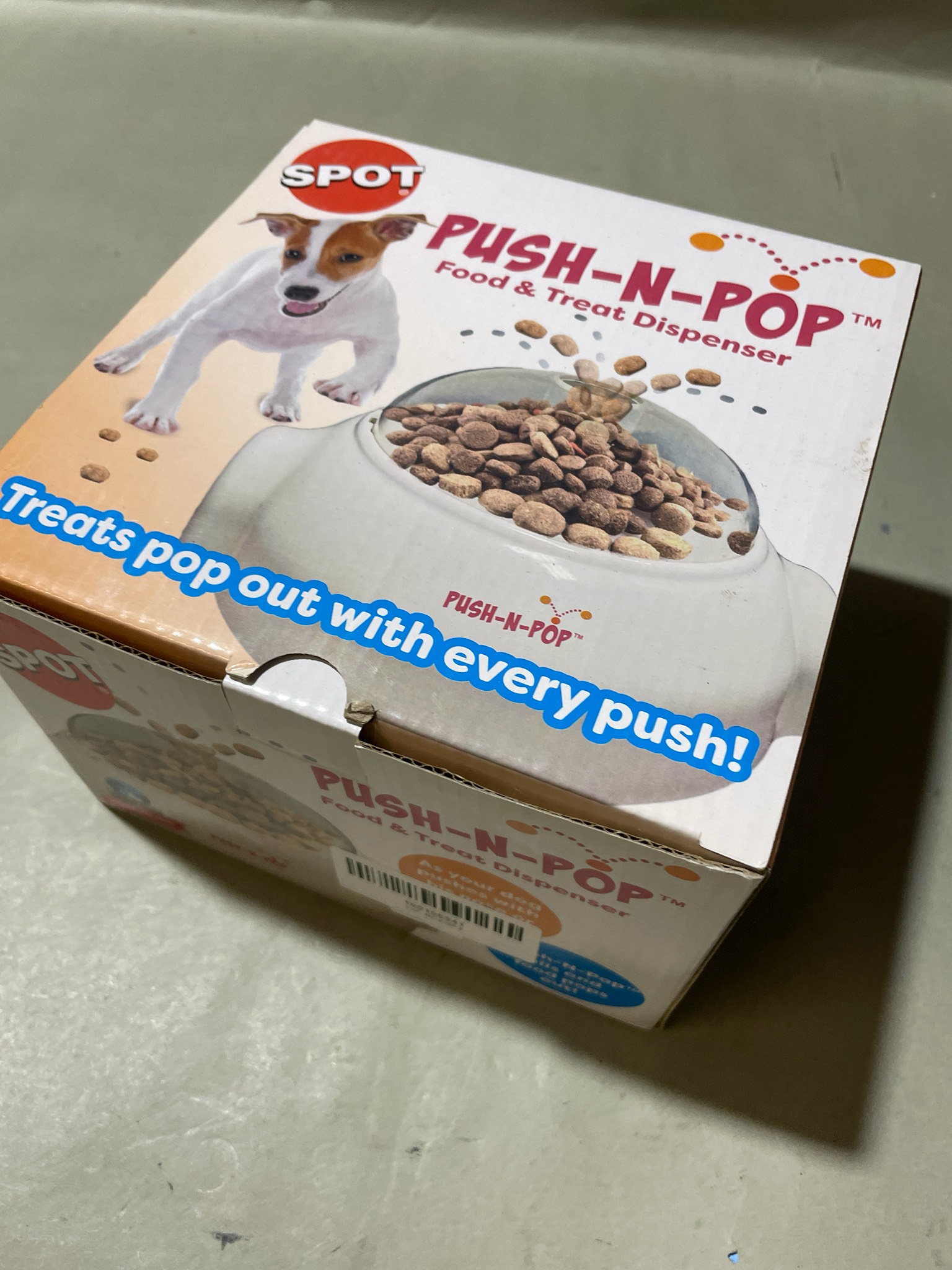 SPOT White Push-N-Pop Treat Dispenser