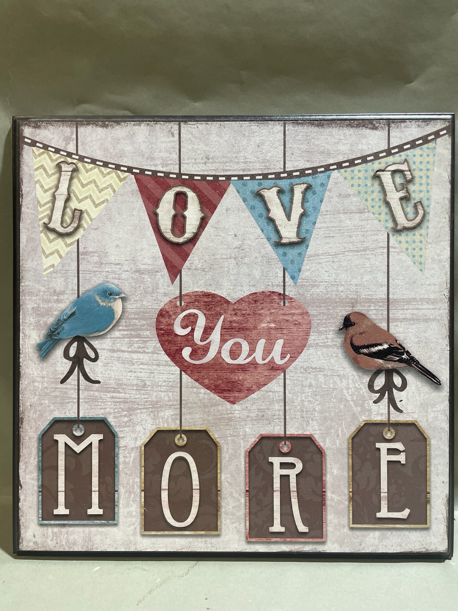 Cream Rustic Framed Wall Sign
