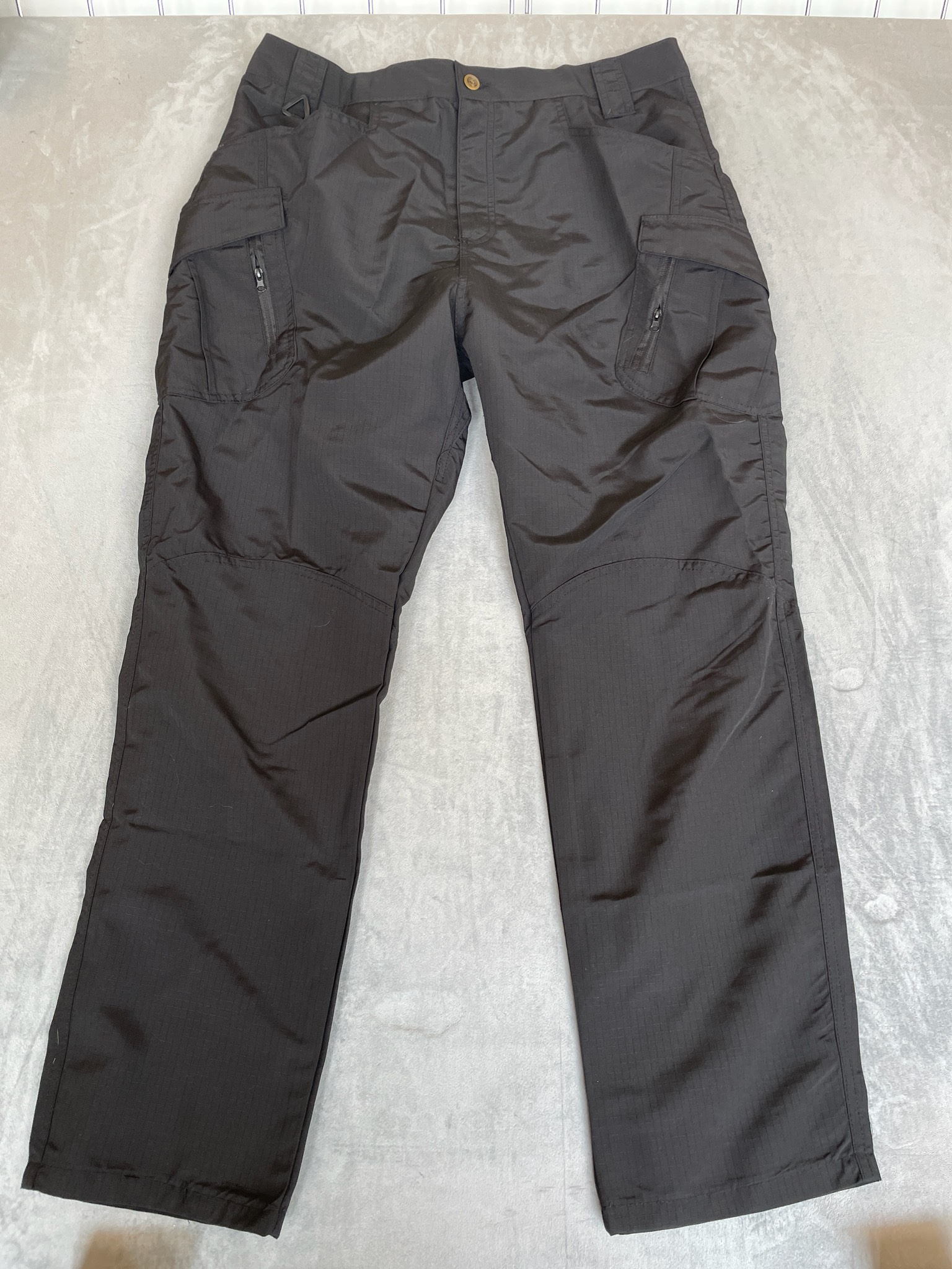 Black Polyester Cargo Pants Size 2XL