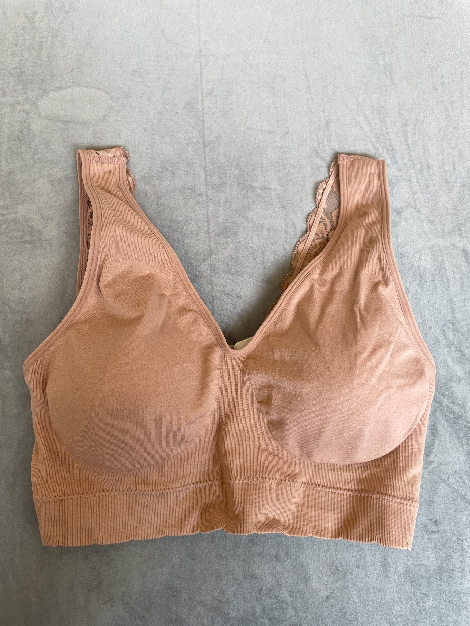 Dusty Rose Nylon Spandex Lingerie Set Size 1X