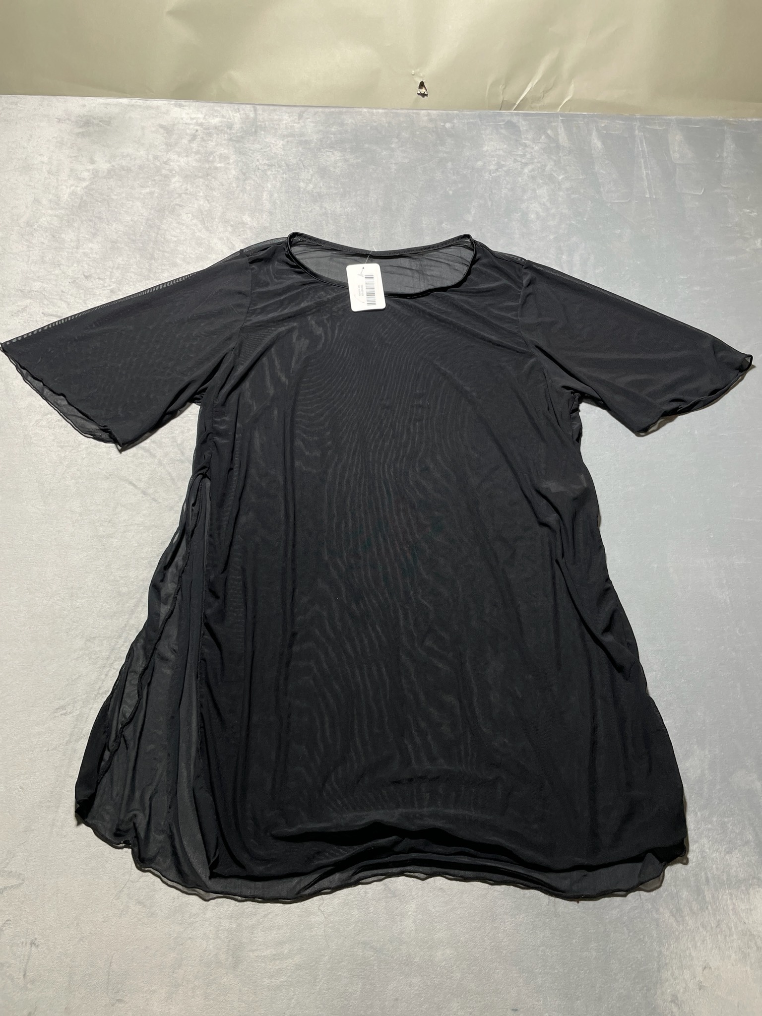 Black Short Sleeve Tunic Top
