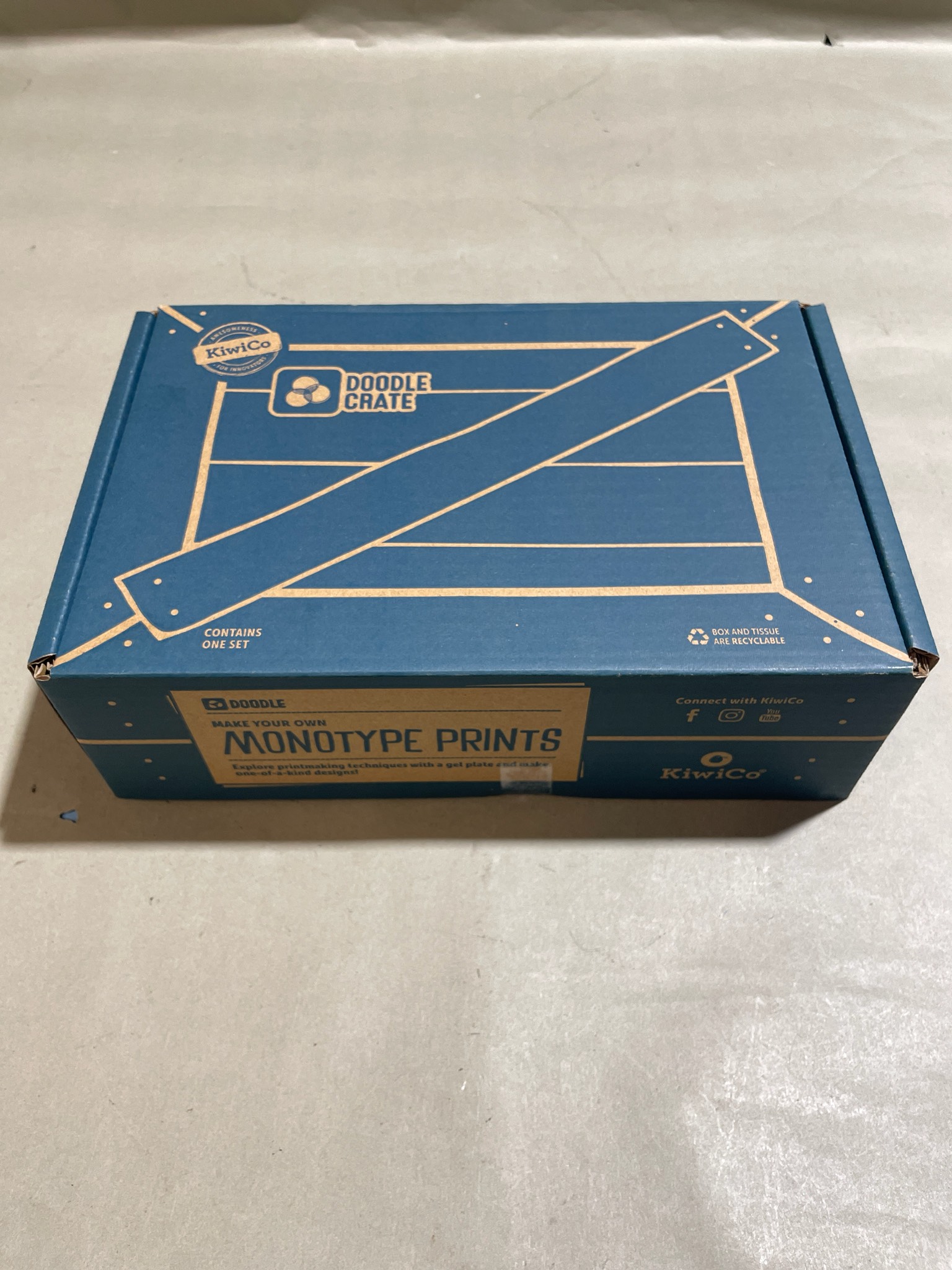 KiwiCo Blue Monotype Printmaking Craft Kit