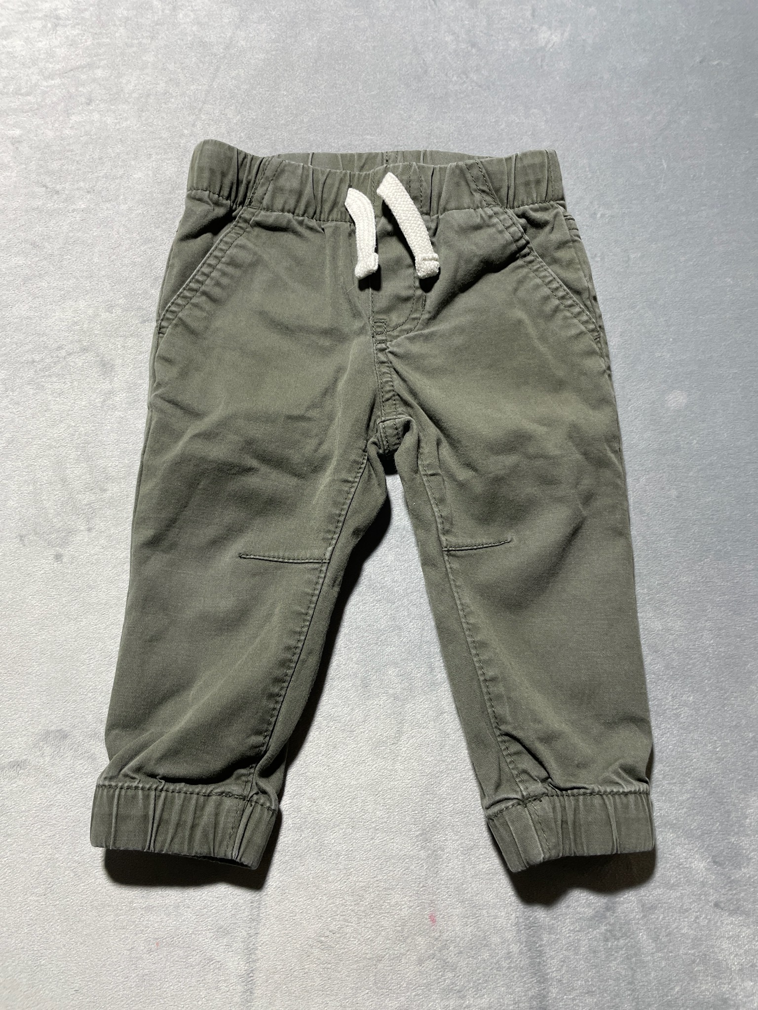 Cat & Jack Olive Green Cotton-Blend Jogger Pants Size 12M