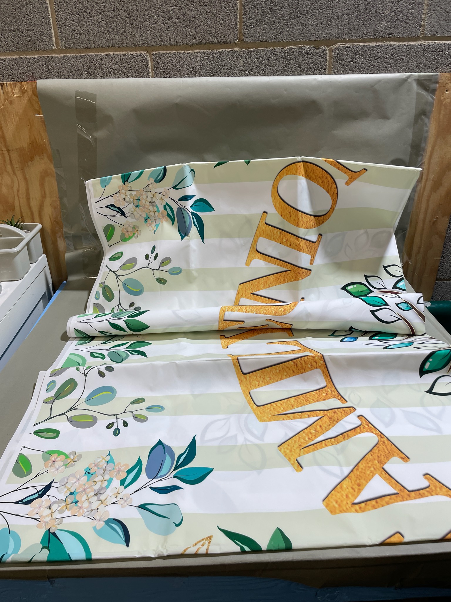 Cream Sage Vinyl Wall Banner