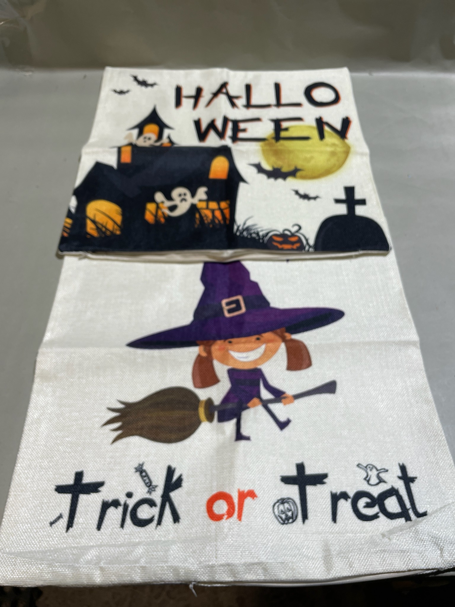 Cream Halloween Pillow Cover