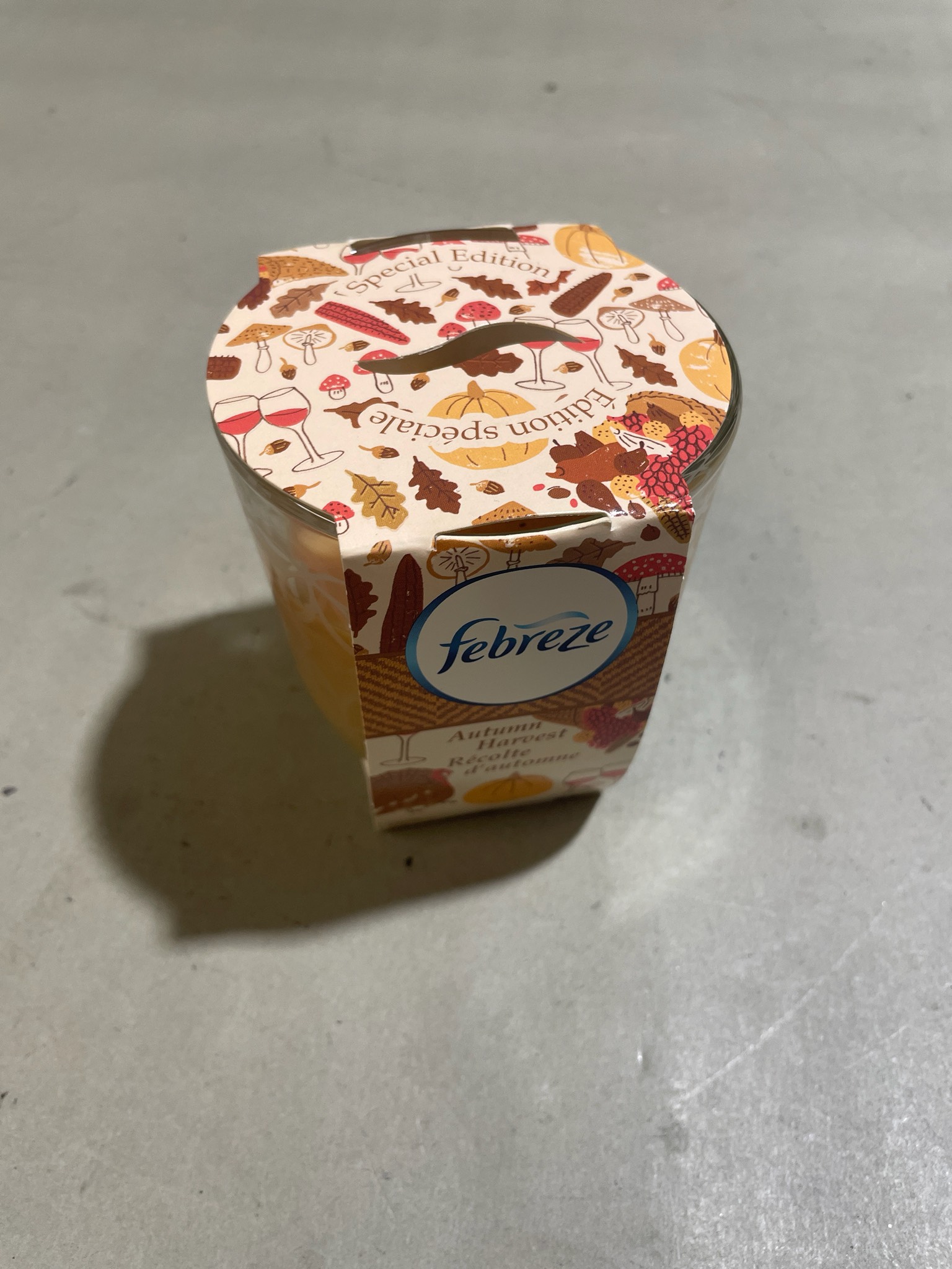 Febreze Cream and Brown Autumn Illustrated Carton
