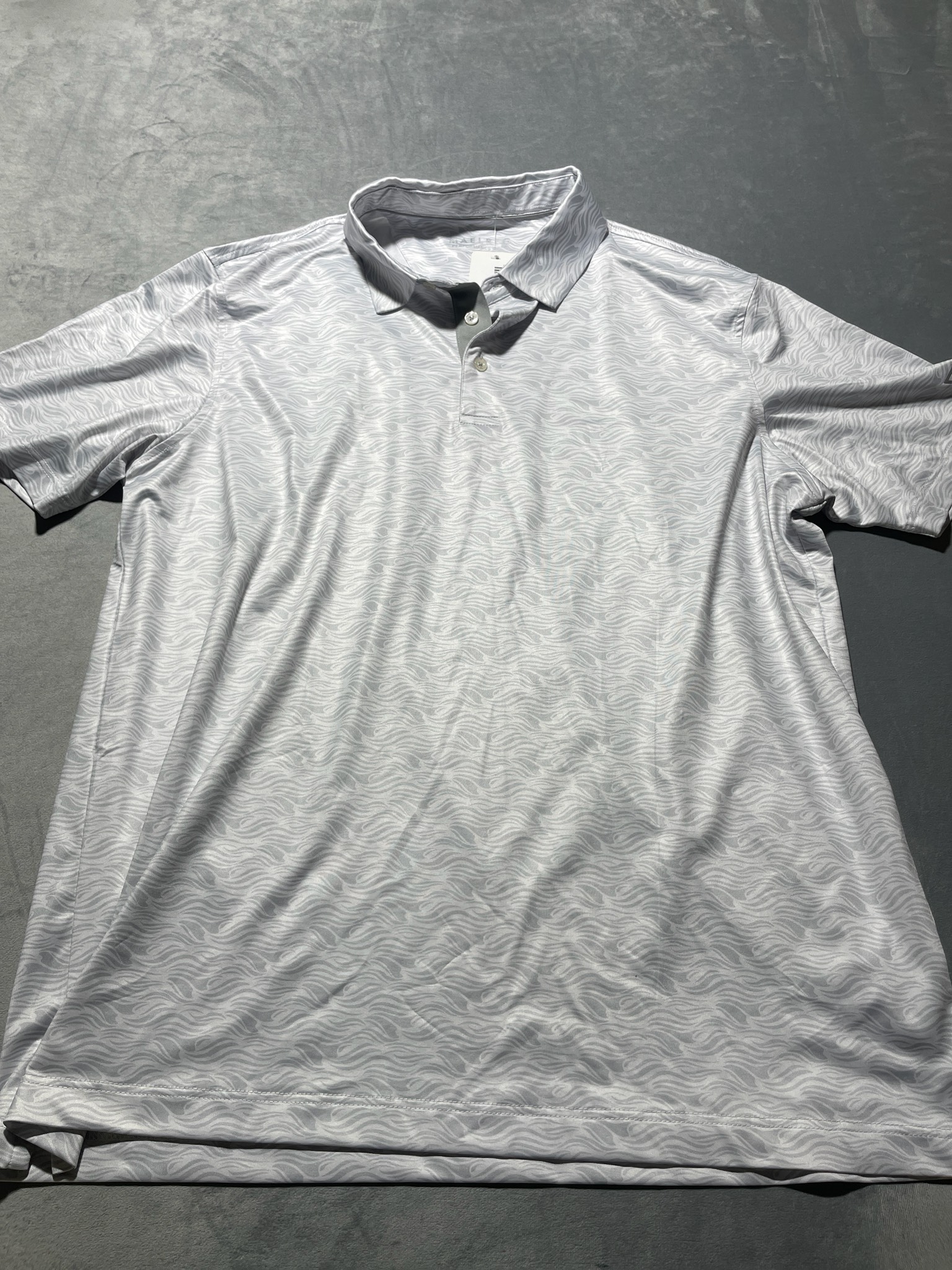 MAELREG Light Gray Polyester Spandex Polo Shirt