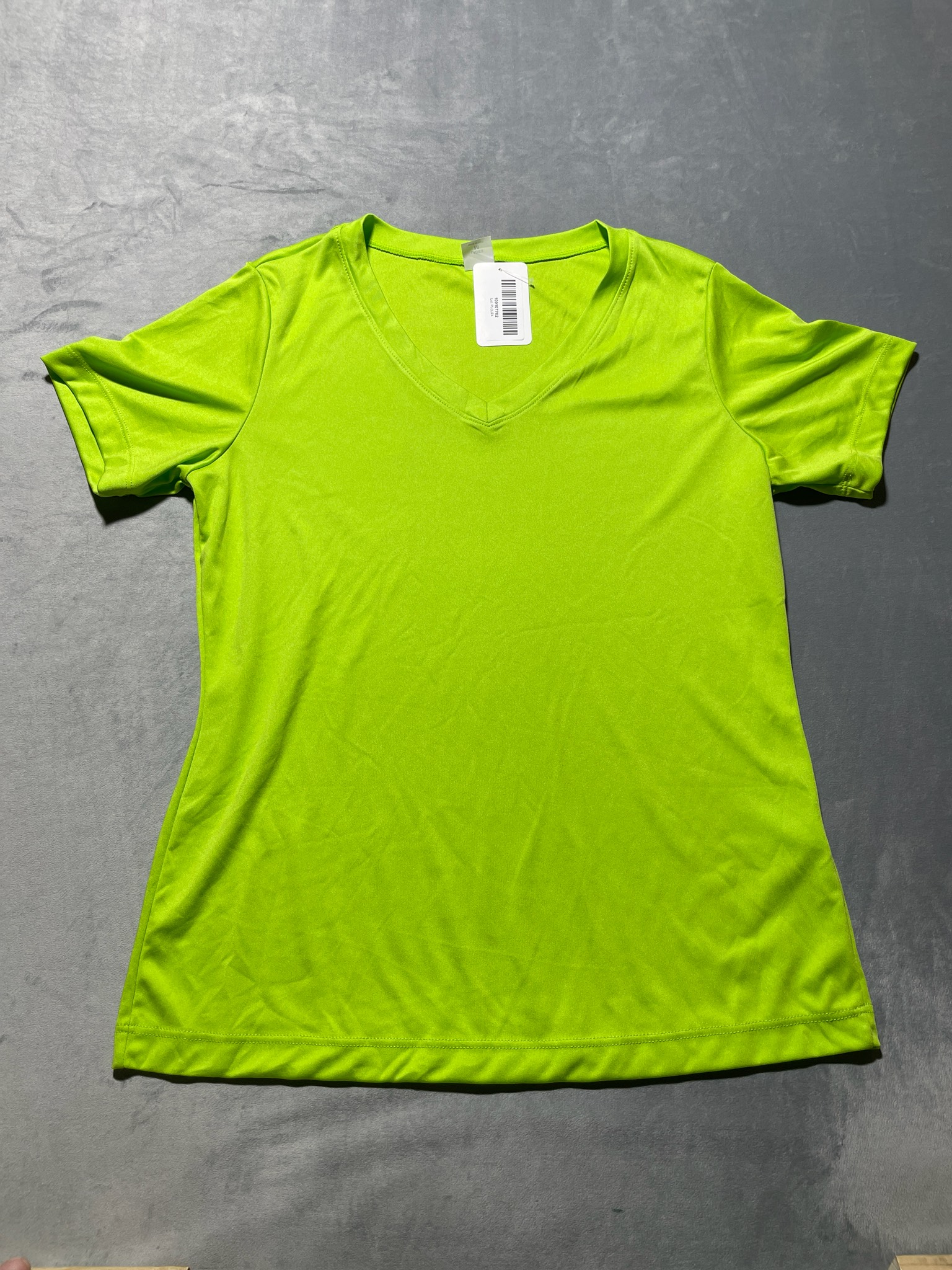 OPNA Lime Green Knit V-Neck Shirt Size M