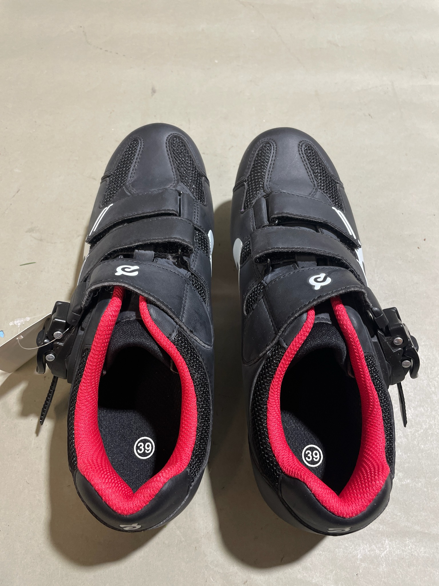 Black Cycling Shoes Size 39