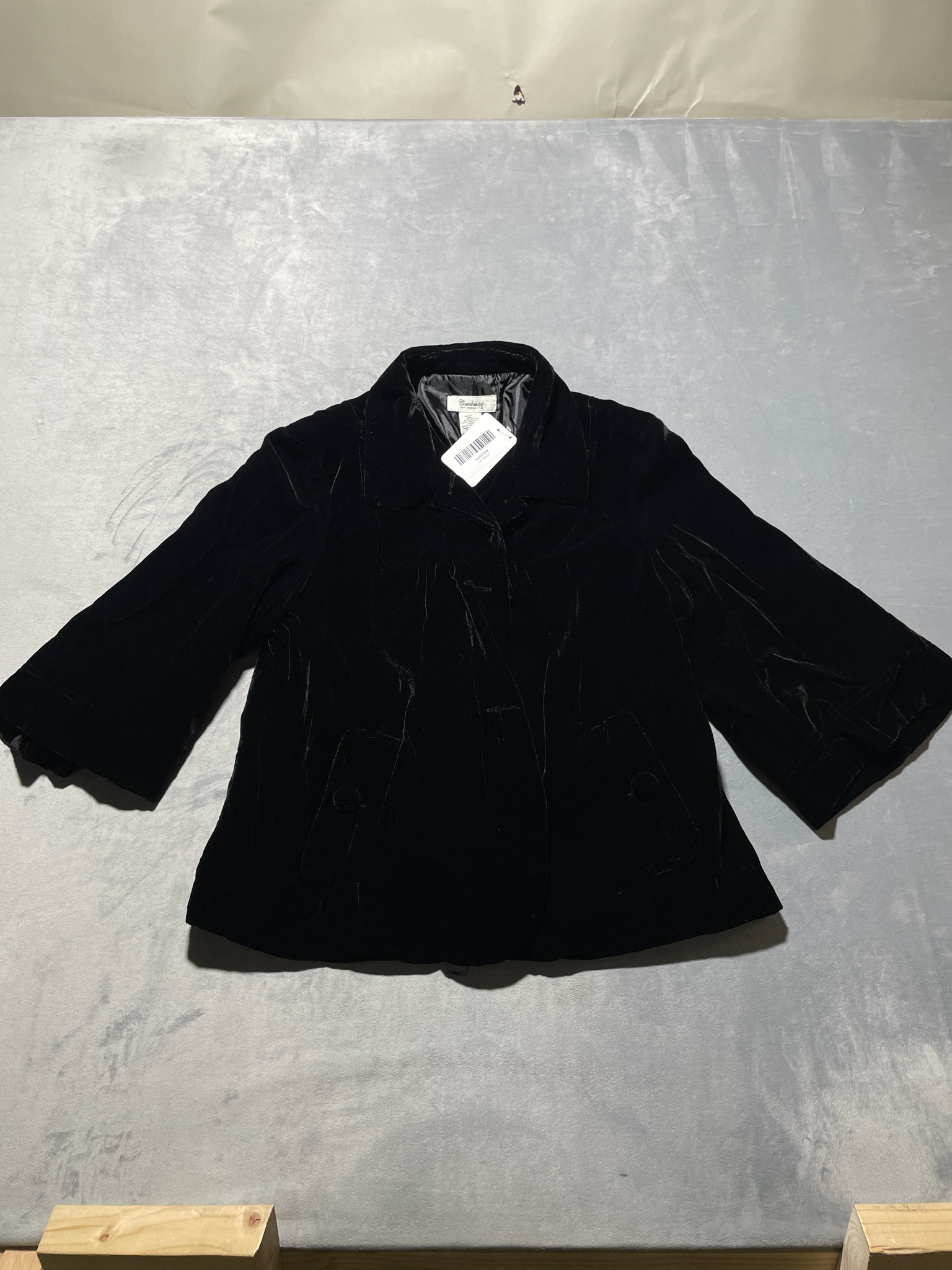 Cambridge Dry Goods Black Rayon Blend Jacket