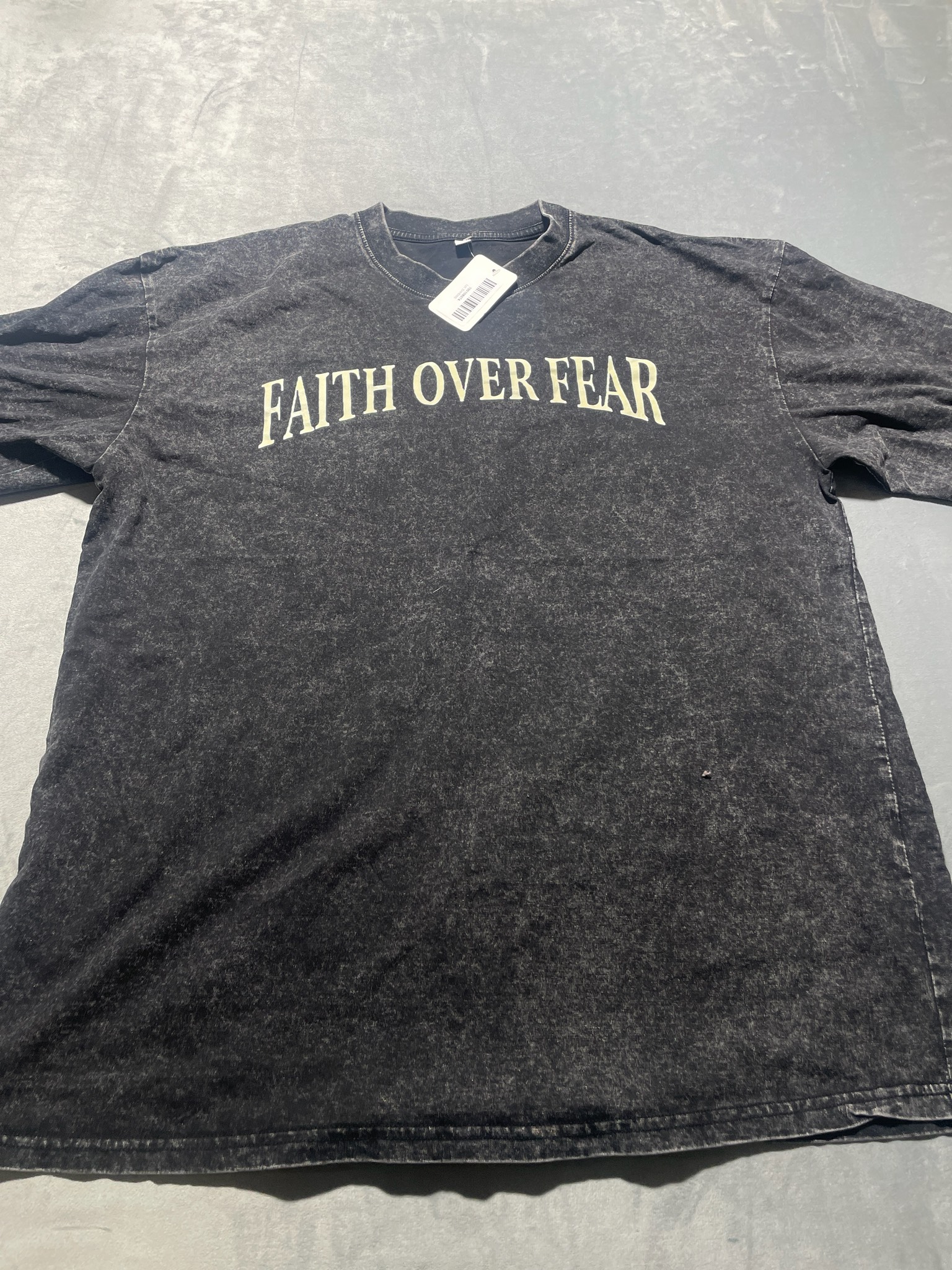 Charcoal Acid Wash Graphic T-Shirt Size XL
