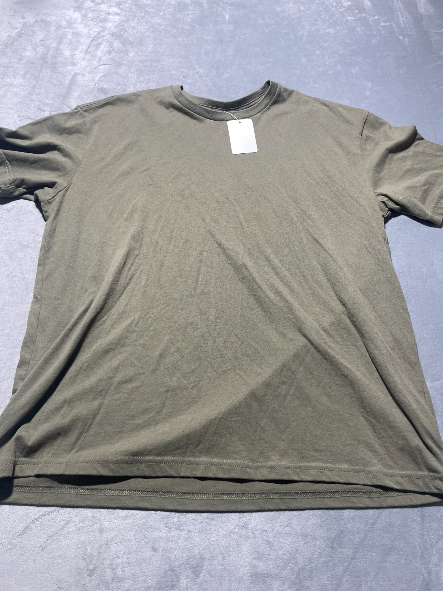 True Classic Olive Green Cotton Polyester Blend T-Shirt Size XL