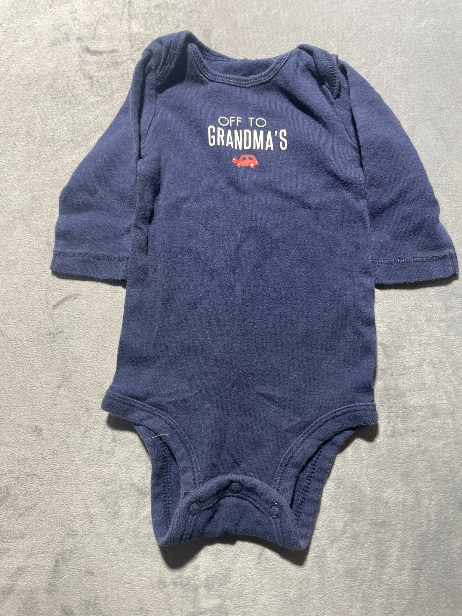 carter's Navy Long Sleeve Bodysuit Size 3 months