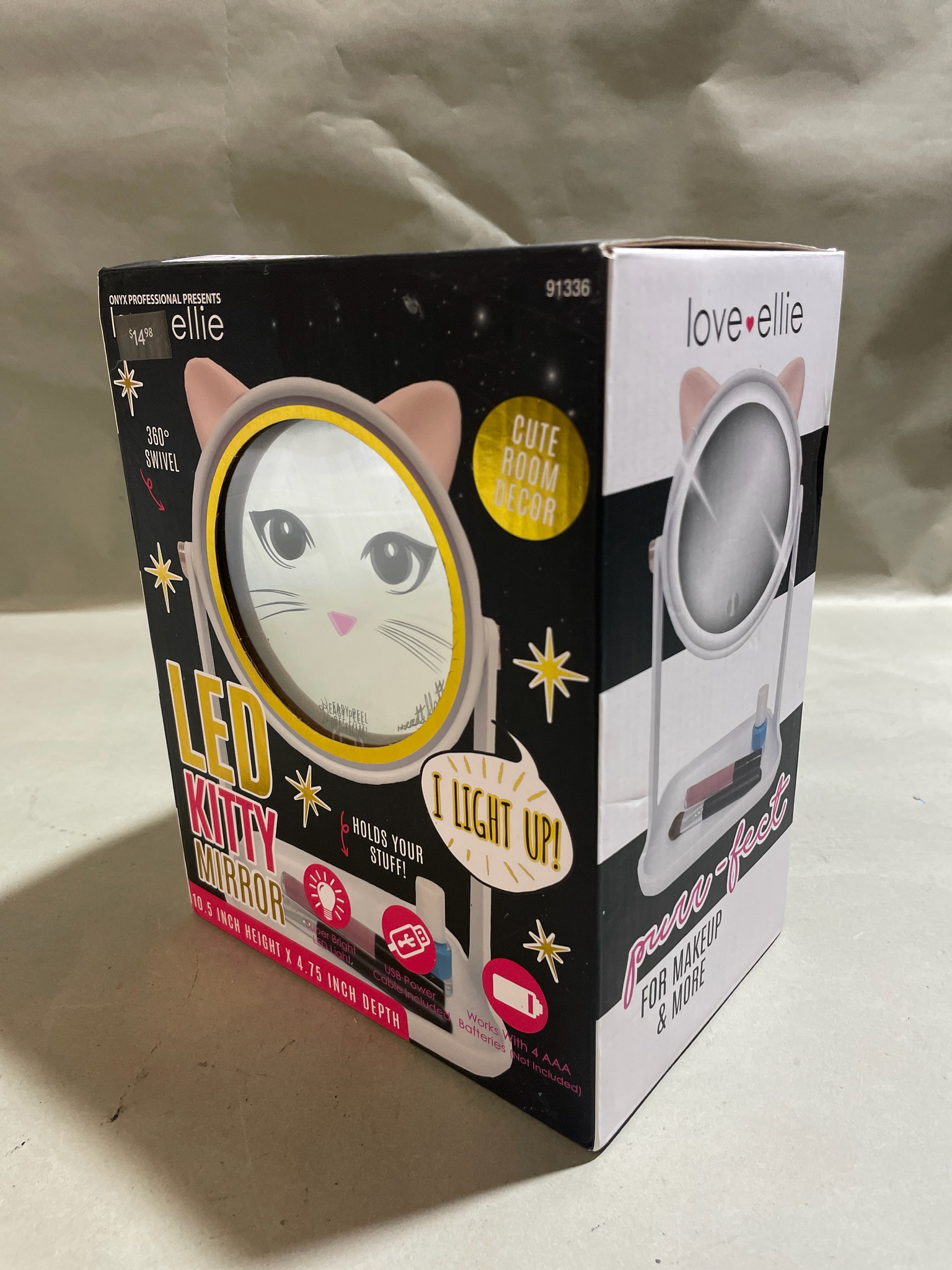 Love Ellie White LED Cat Ear Vanity Mirror