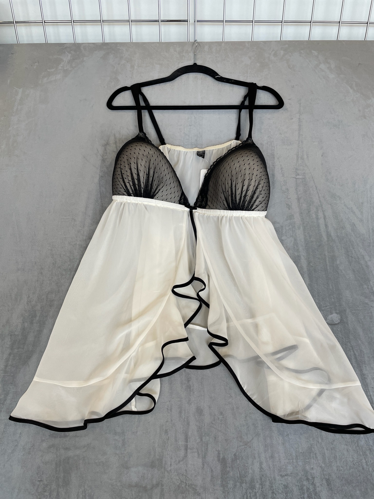 Ambrielle Ivory Polyester Babydoll Nightgown Size 3X
