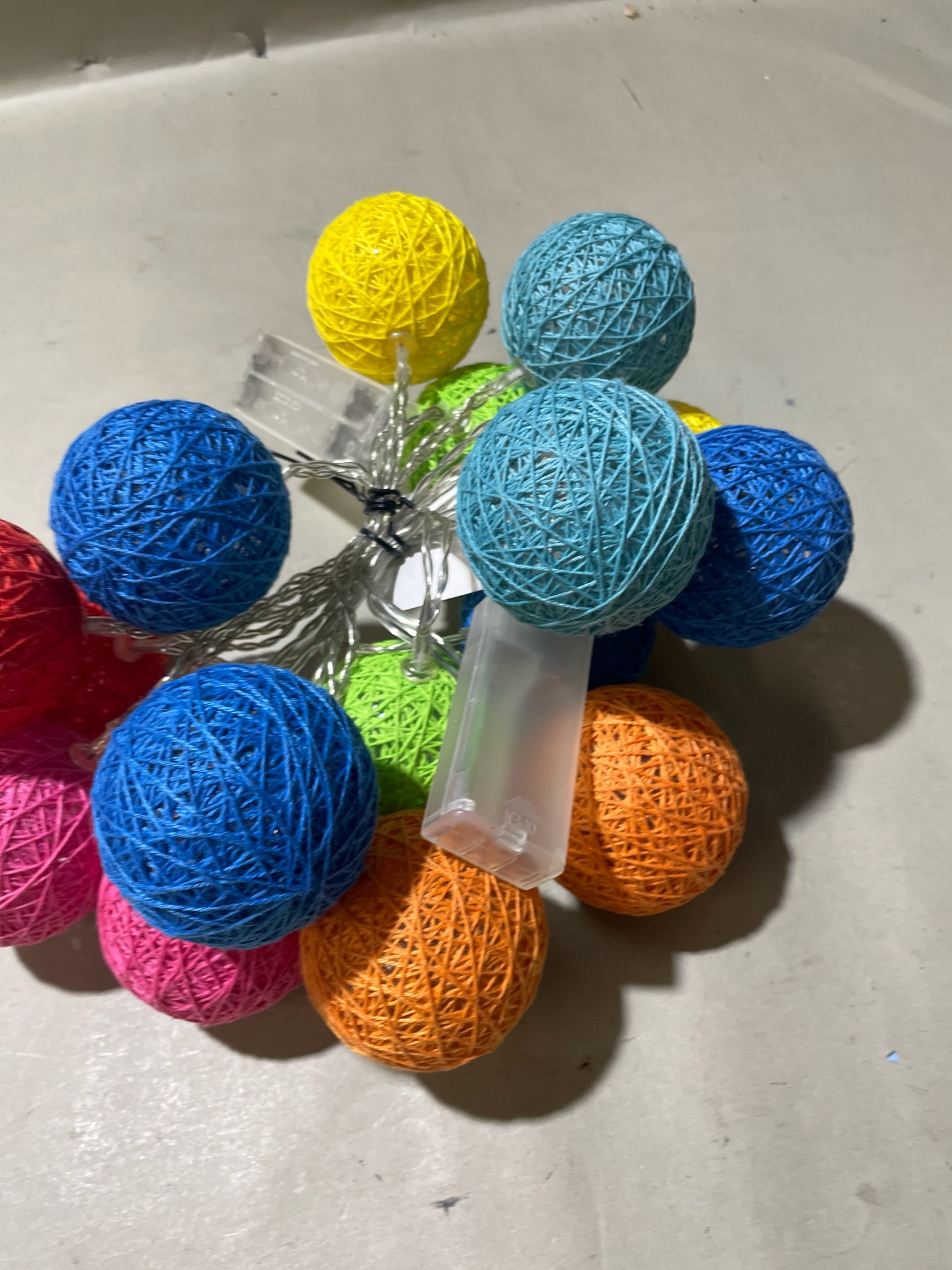 Multicolor Woven Ball String Lights