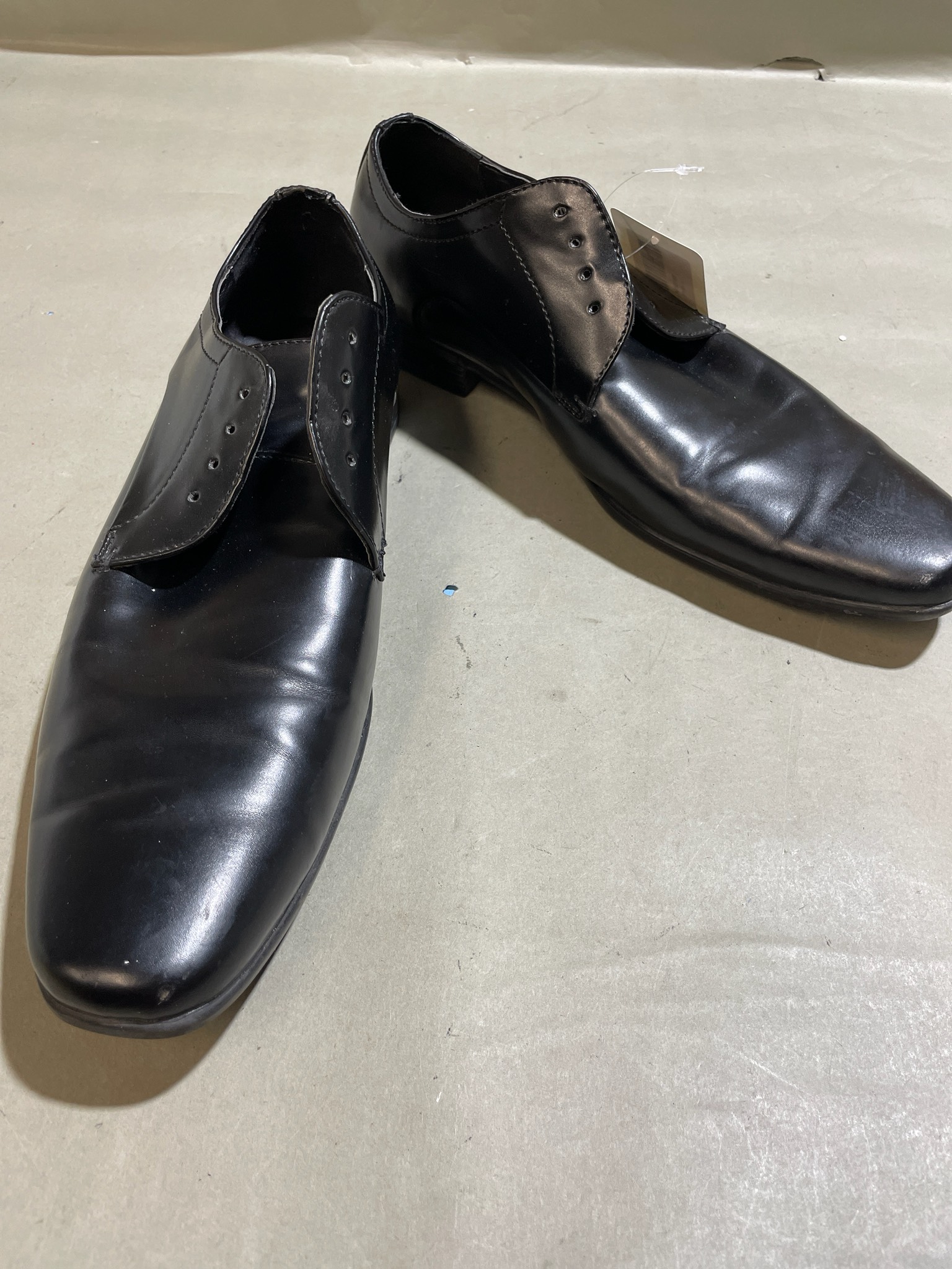 Apt9 Black Plain Toe Dress Shoes
