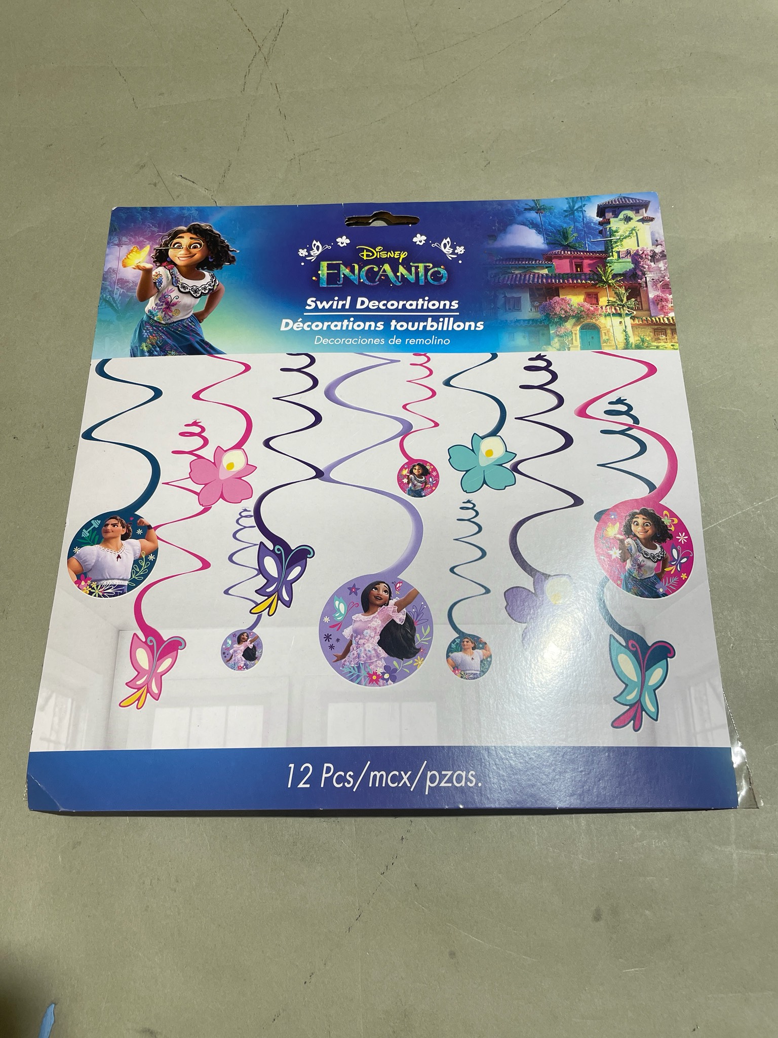 Disney Multicolor 12 Piece Encanto Hanging Swirl Decorations