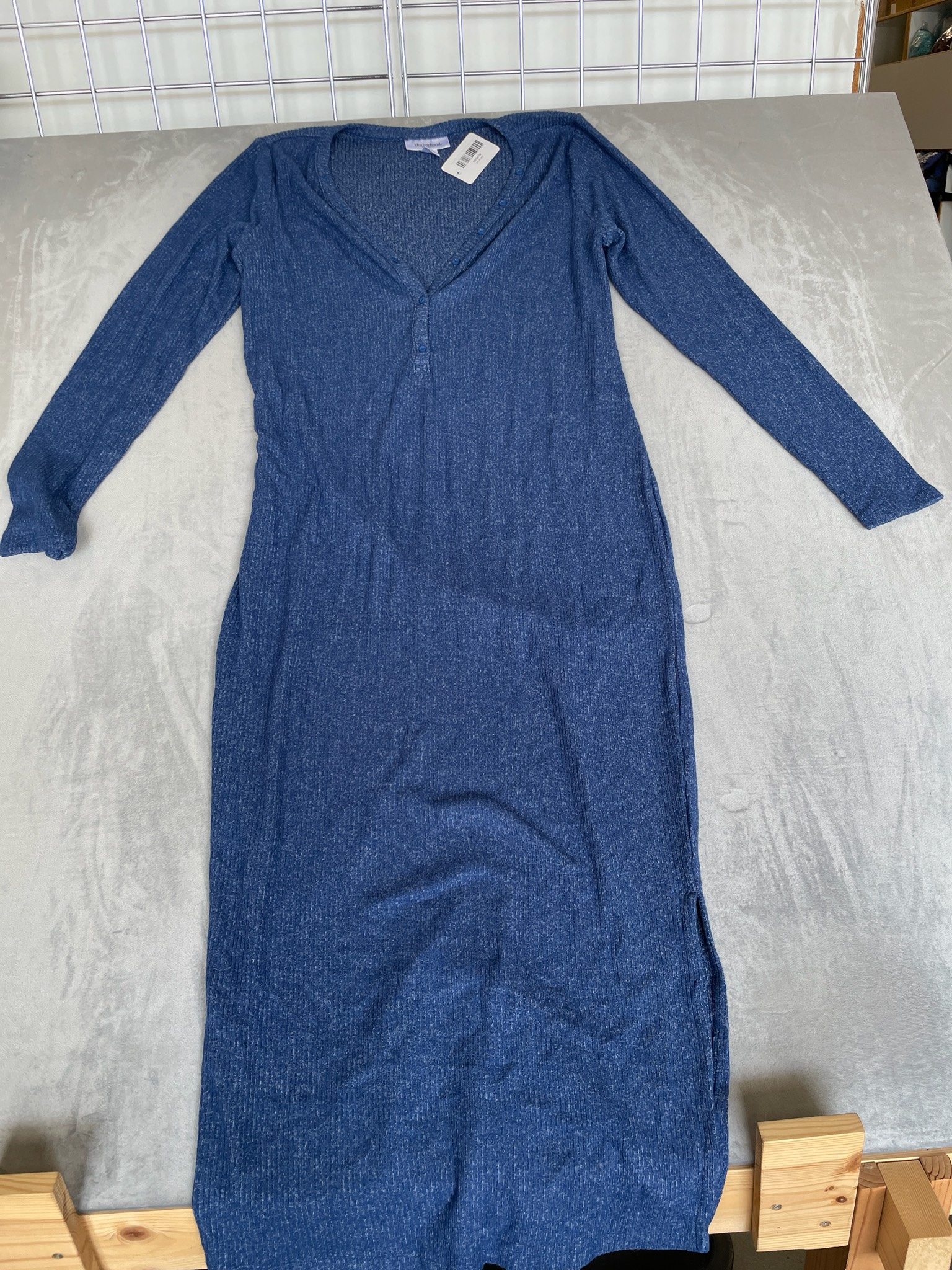 Motherhood Maternity Blue Knit Maternity Dress Size Large