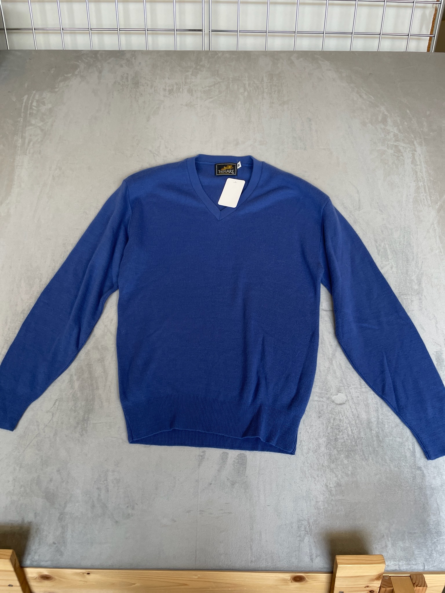 The Hare Blue Knit V-Neck Sweater