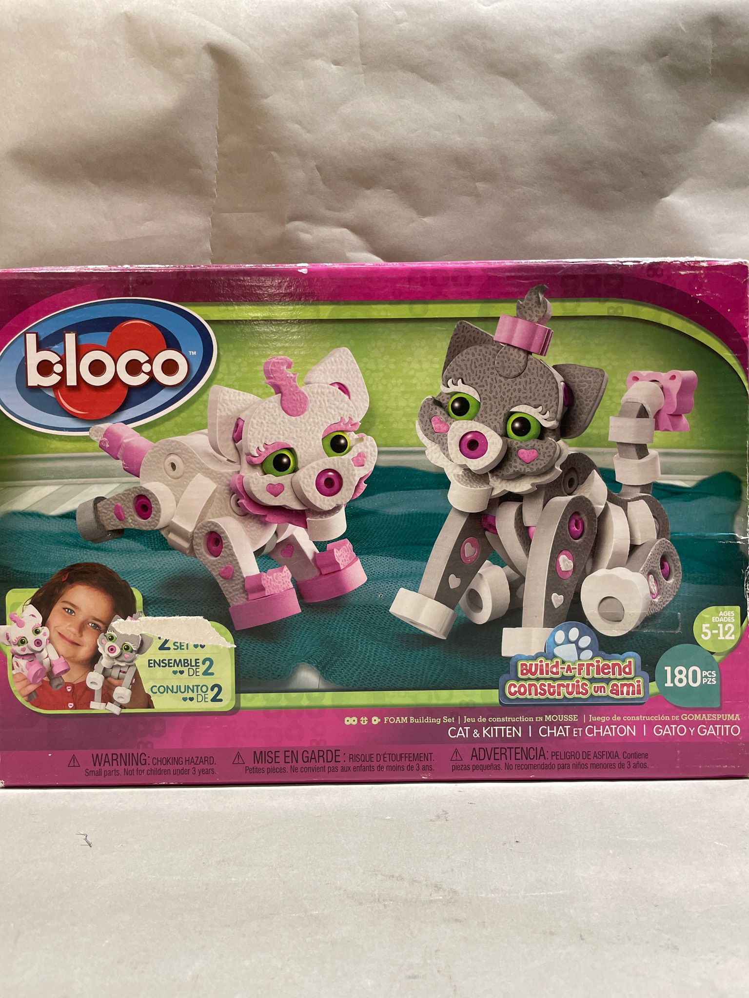 Bloco Cat and Kitten Construction Toy Set