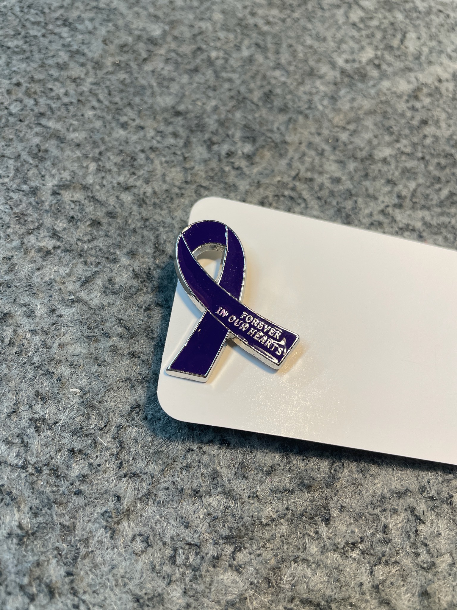 Purple Memorial Ribbon Lapel Pin