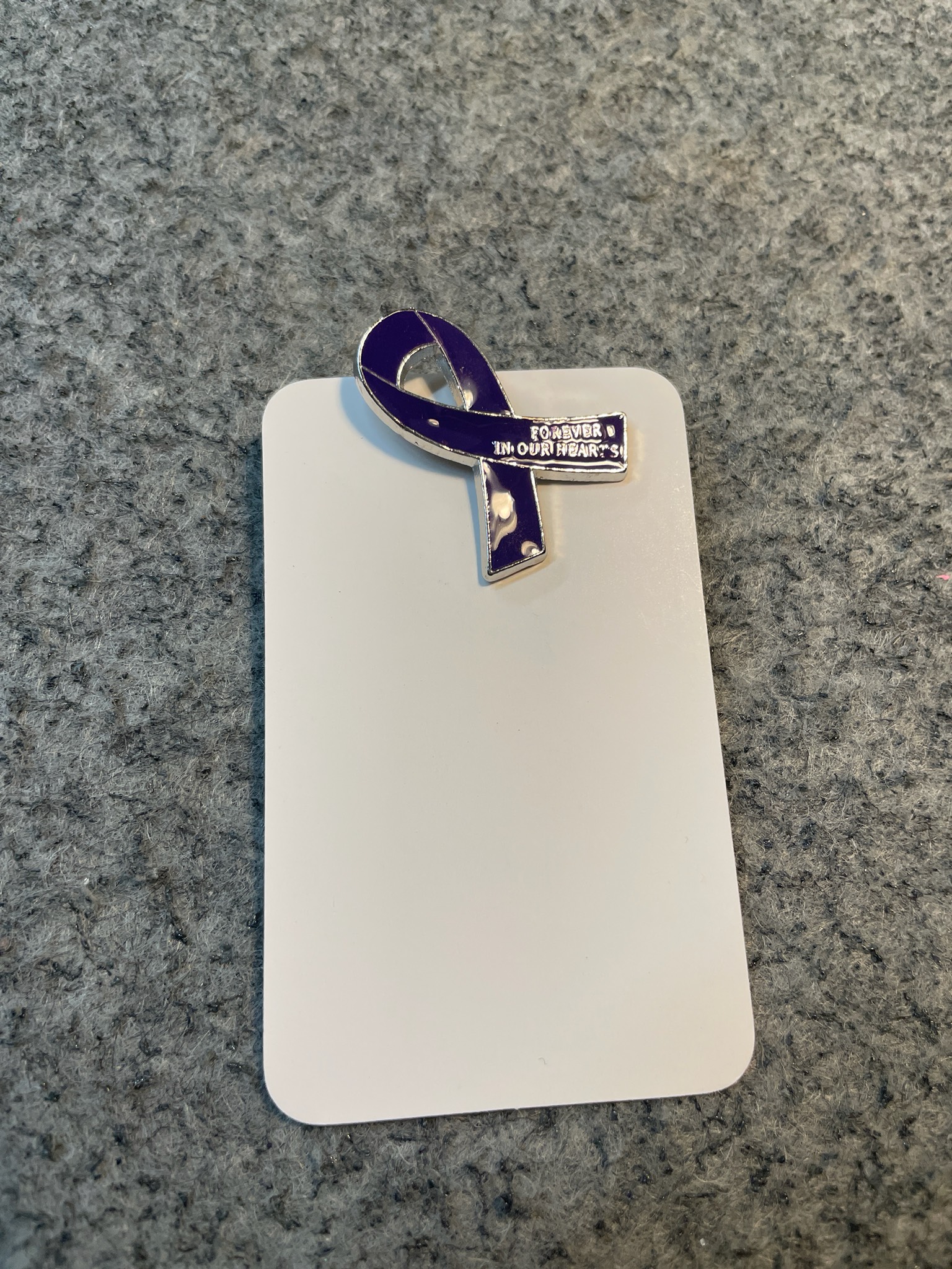 Purple Memorial Ribbon Pin