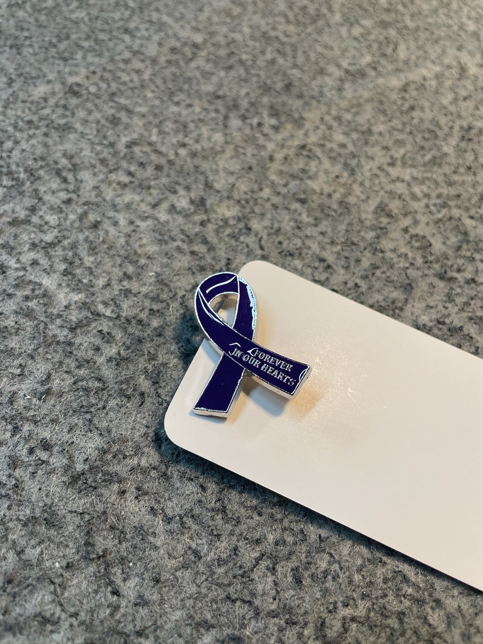Foundation Dark Purple Awareness Ribbon Lapel Pin