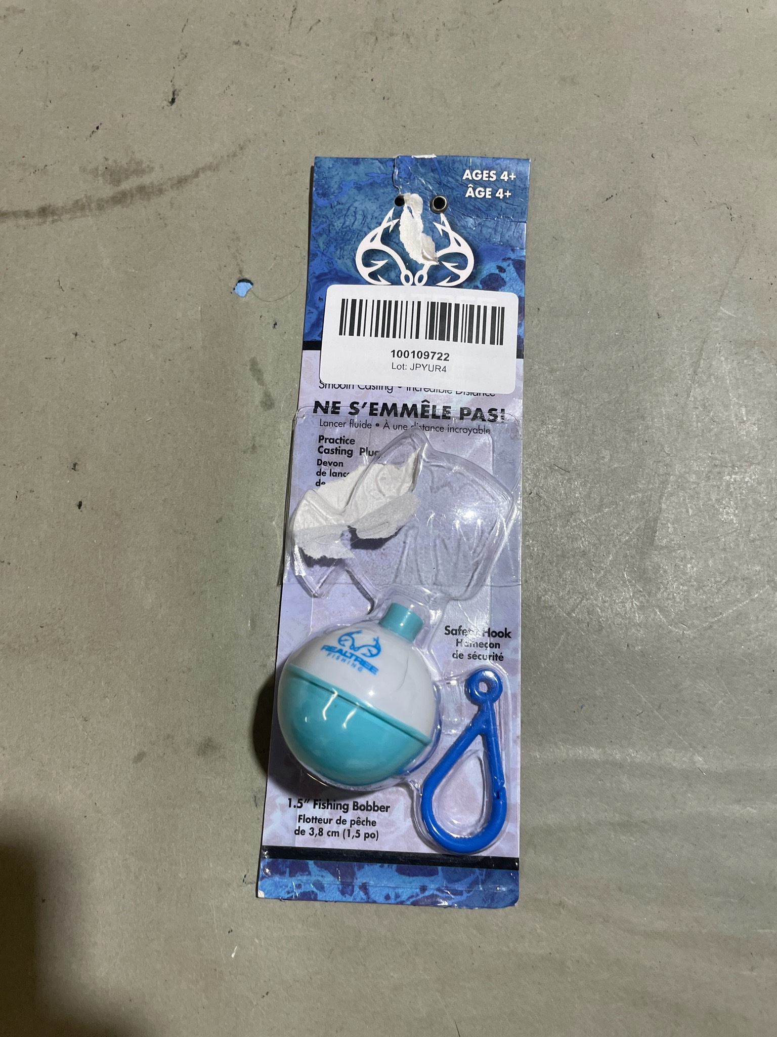 Realtree Fishing Teal White Plastic Fishing Bobber Kit Size 1.5"