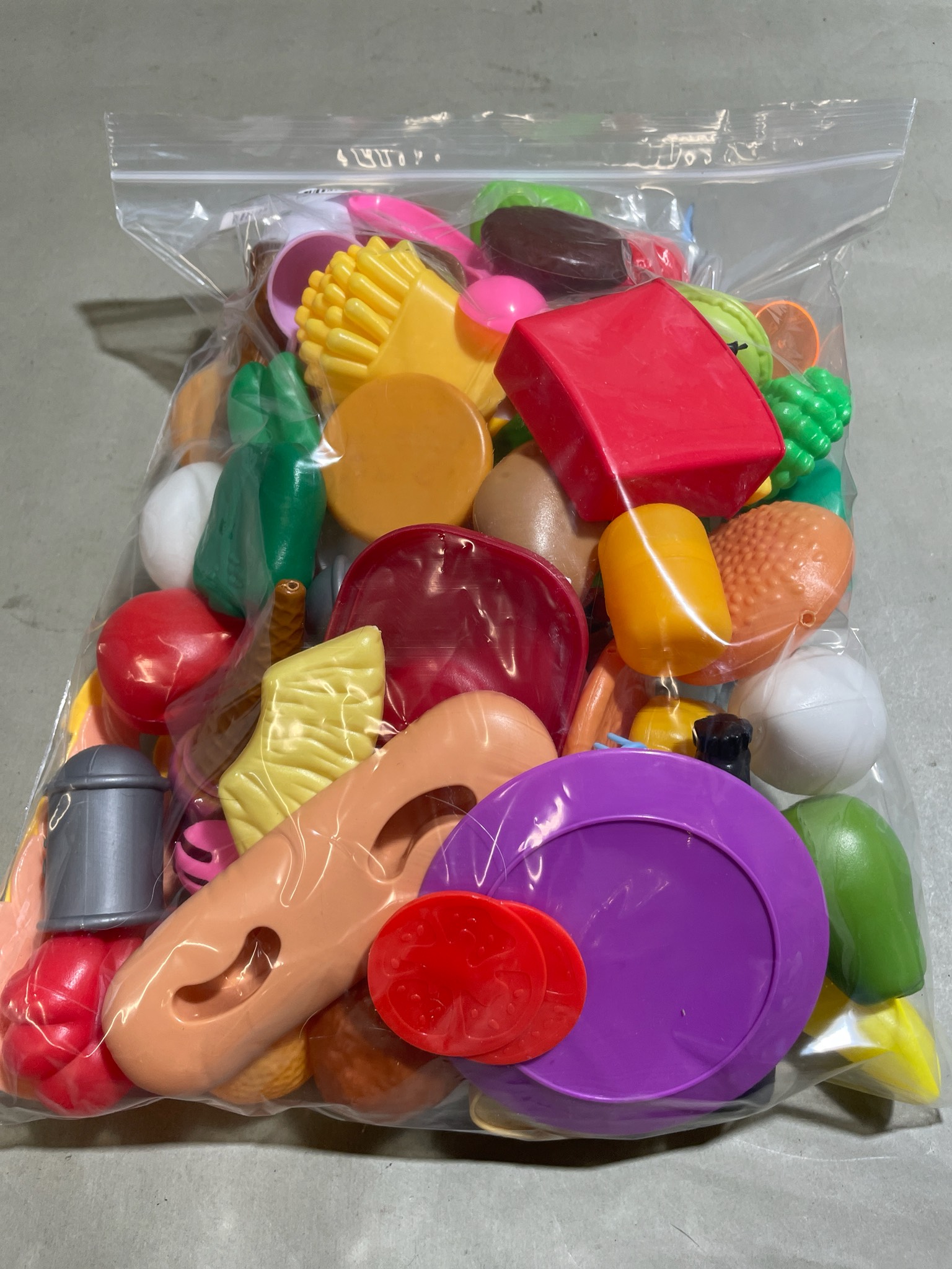 Multicolor Plastic Play Food Set