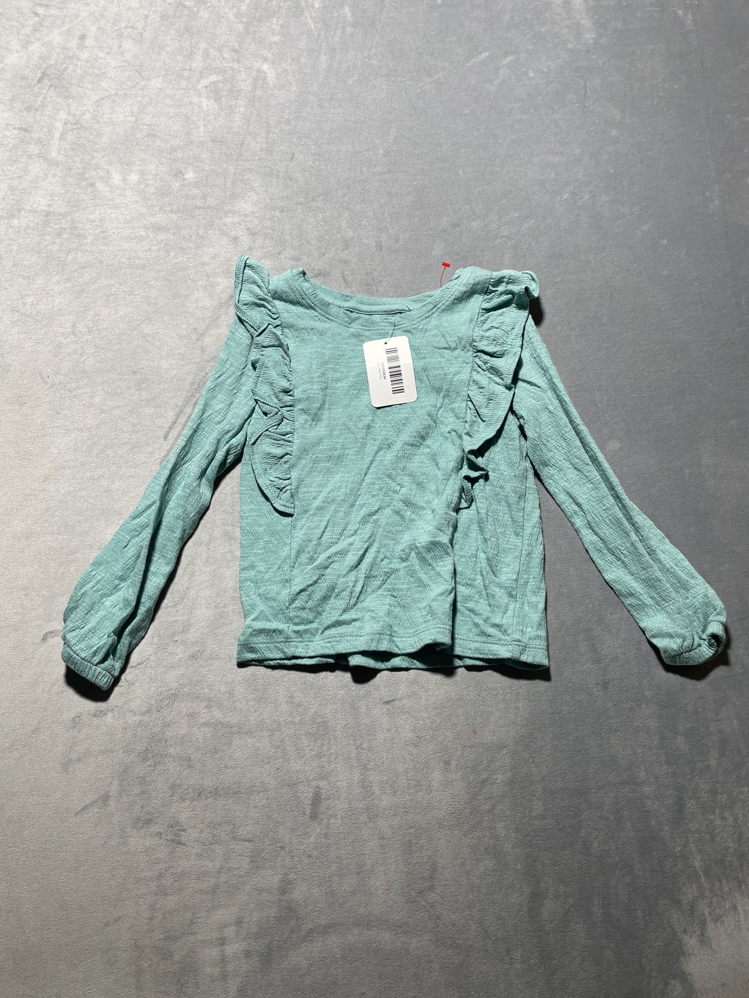 Cat & Jack Mint Green Cotton Blend Long Sleeve Top Size 5T