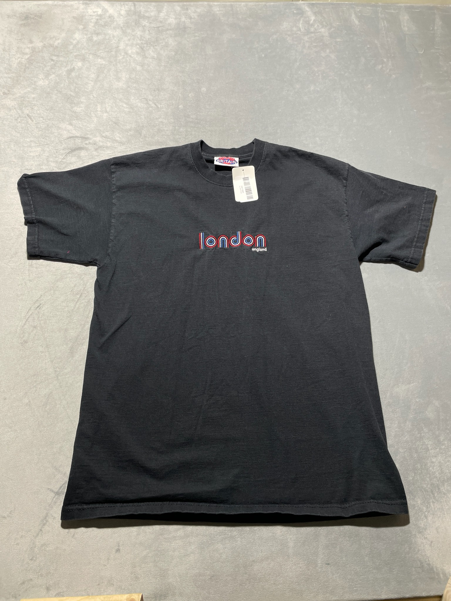 Glorious Britain Black Knit Jersey T-Shirt Size M