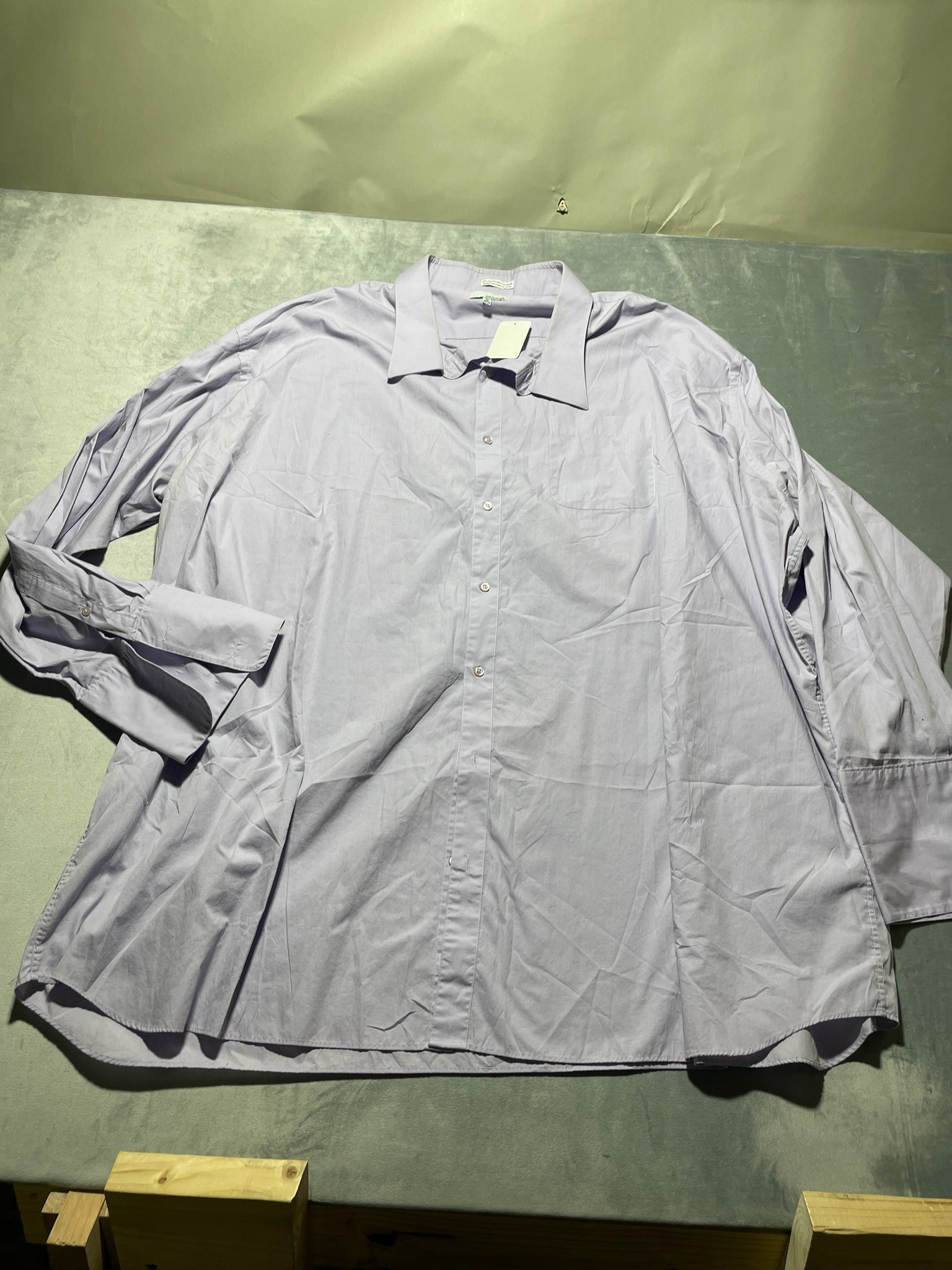 MODENA Light Lavender Cotton-Polyester Dress Shirt Size Tall 38/39